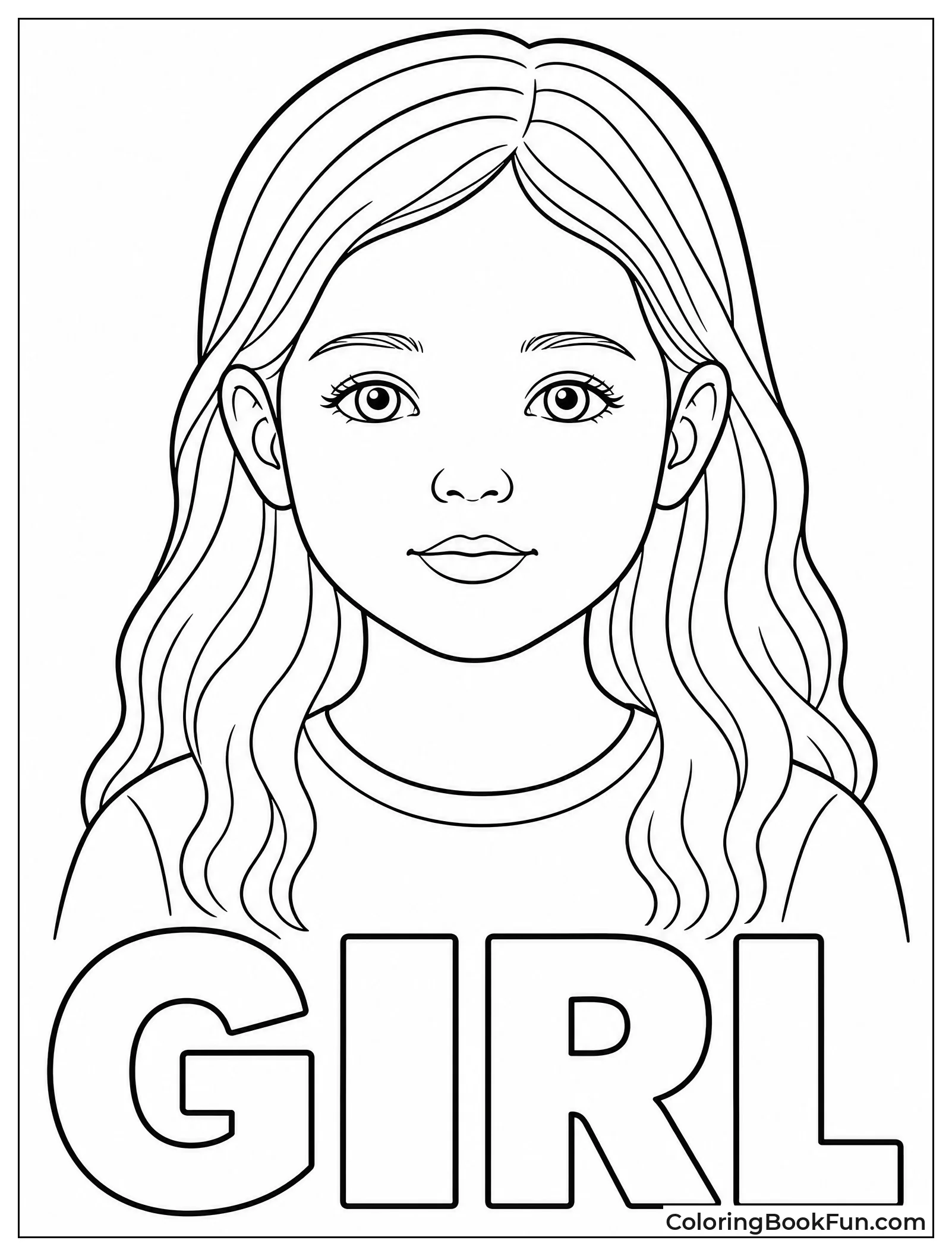 Simple Front Facing Girl Portrait