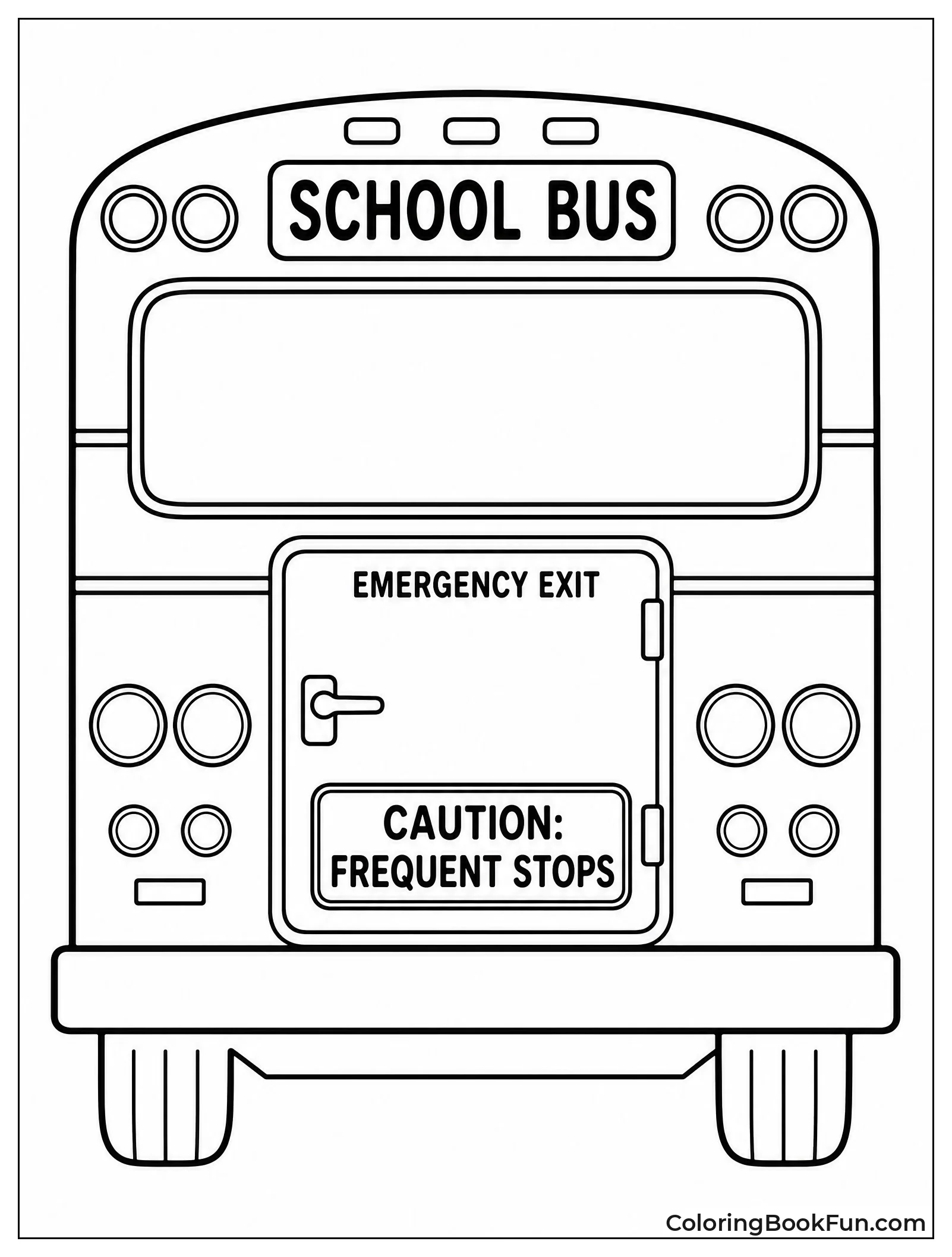 Bus Shows Taillights and Exit Door
