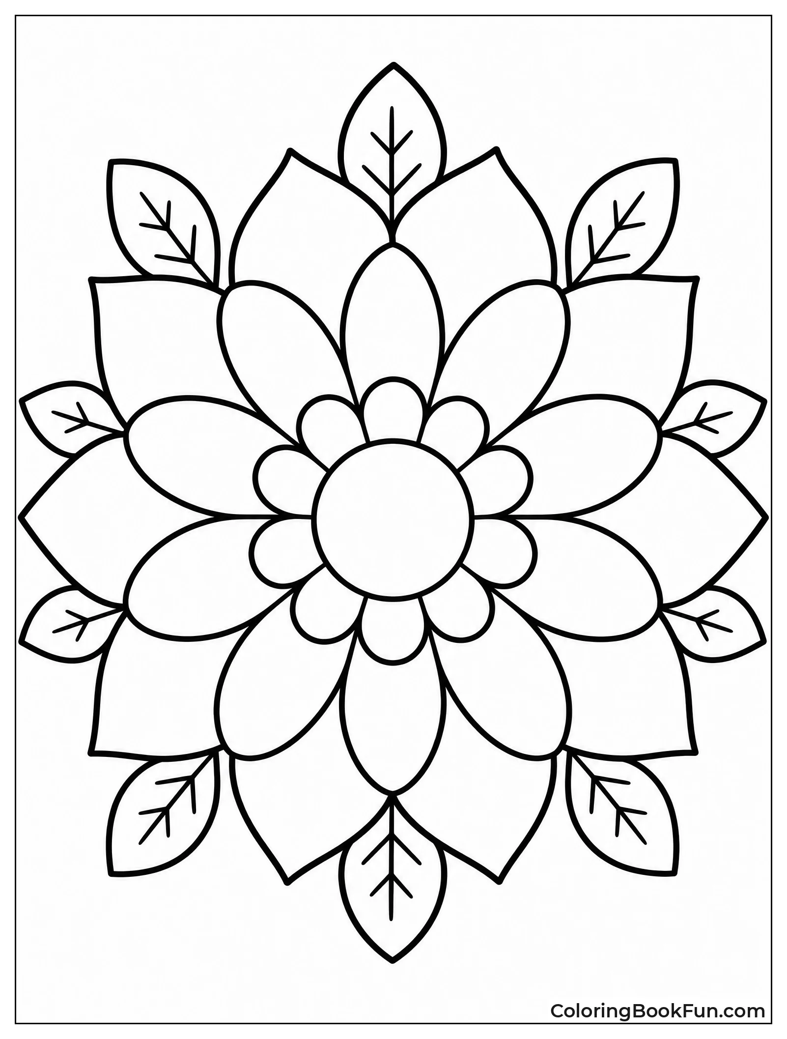 Simple Flower Mandala for Beginners