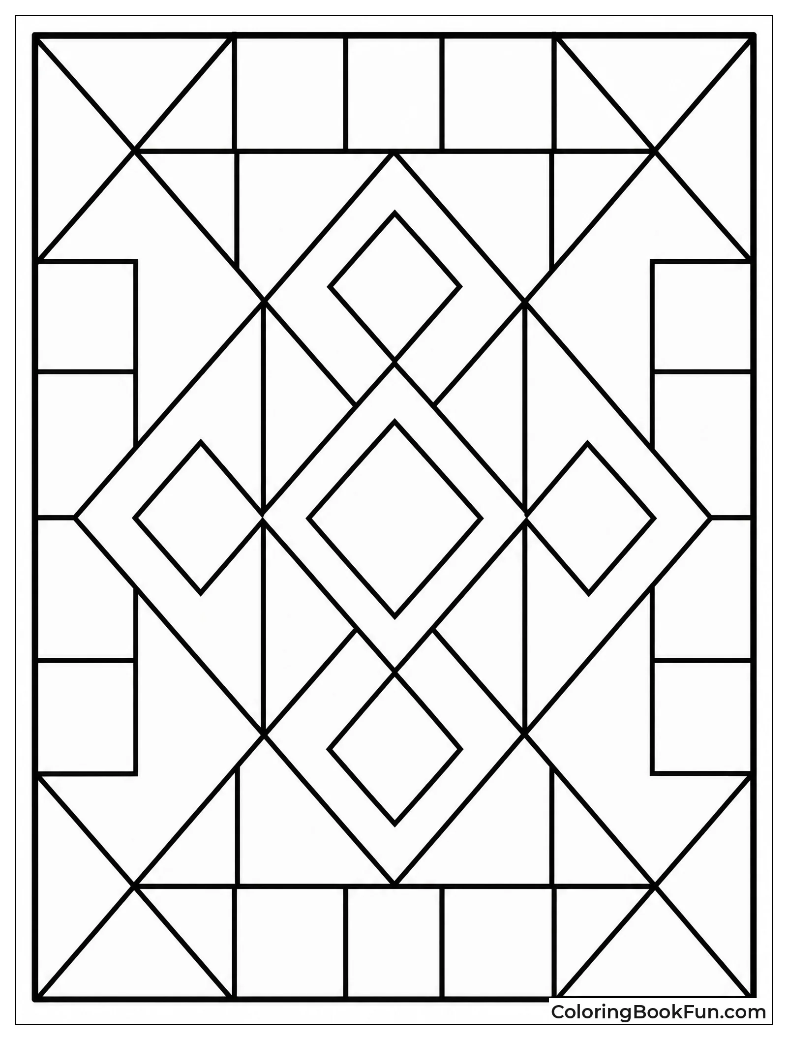 Triangles and Diamonds in Mosaic