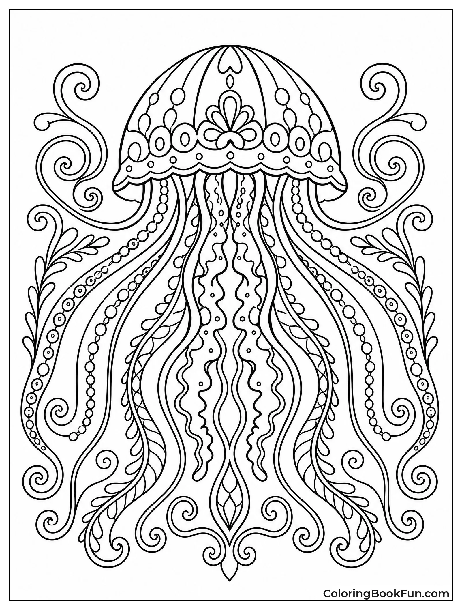 Jellyfish with Flowing Lace Tentacles
