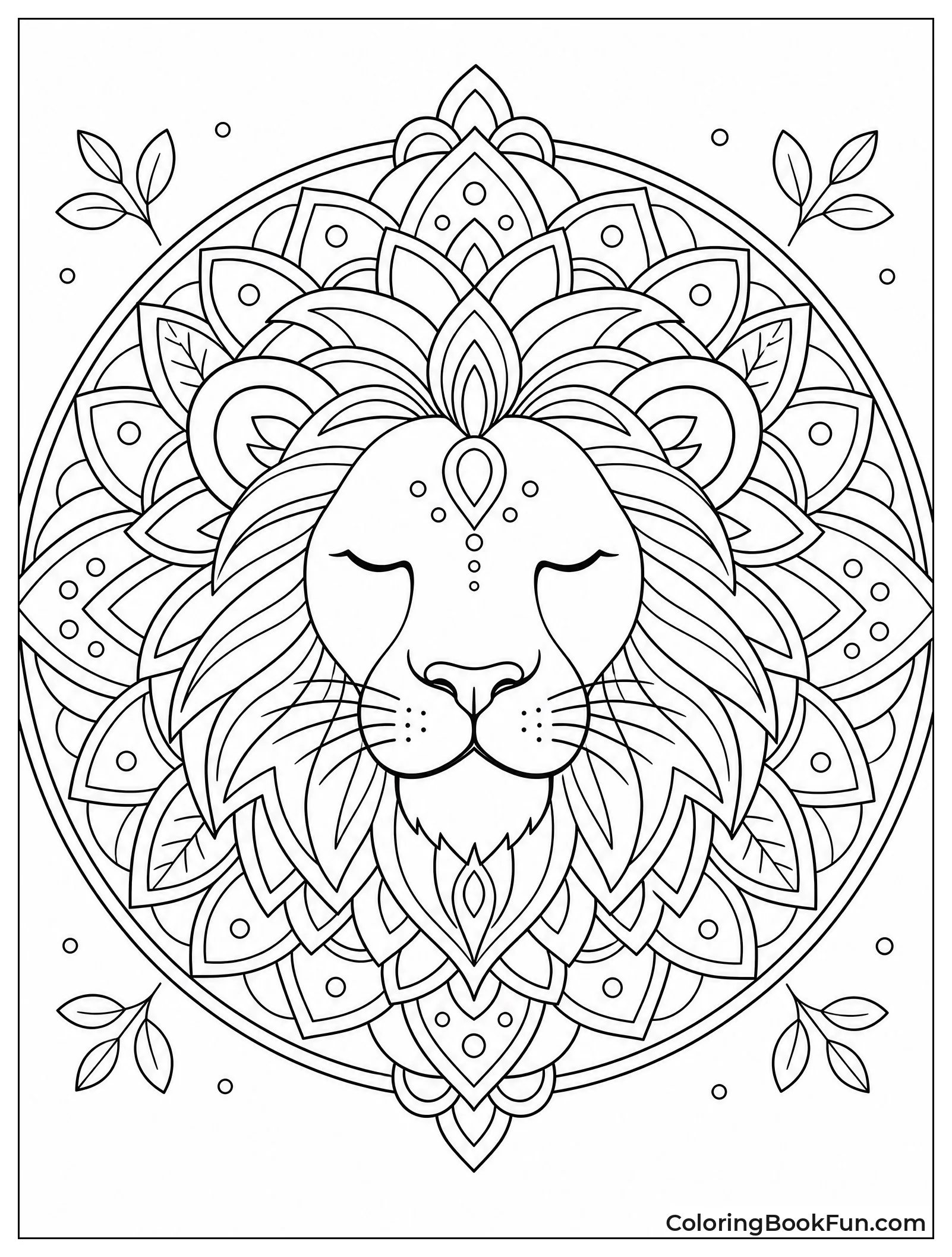 Lion with Intricate Mane Patterns