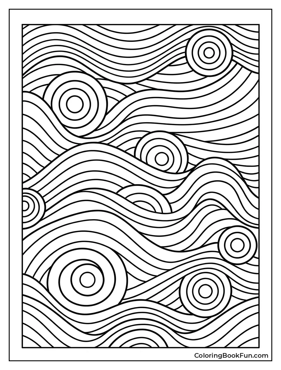 Rolling Waves with Concentric Circles