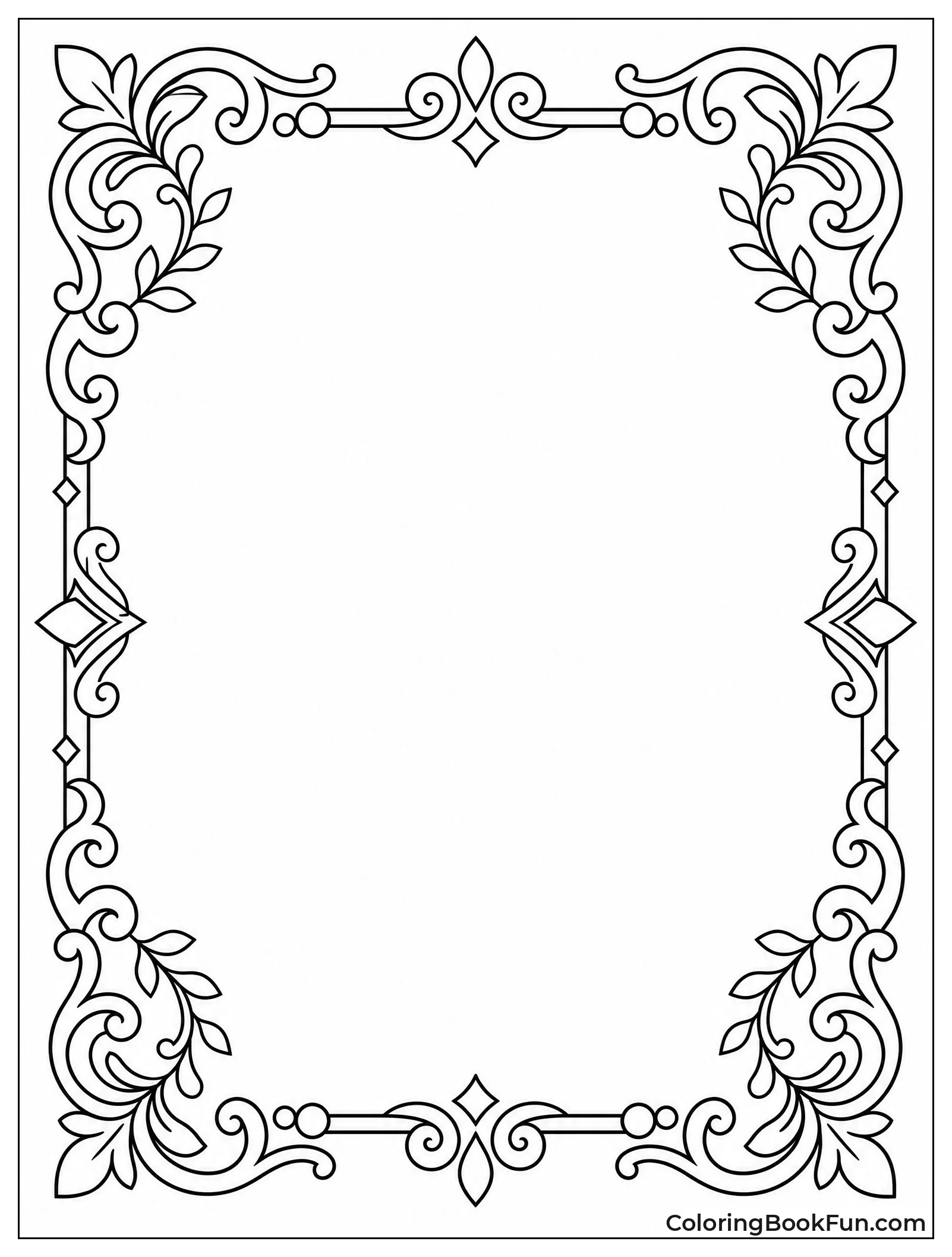 Ornate Lace Flourishes in Corners