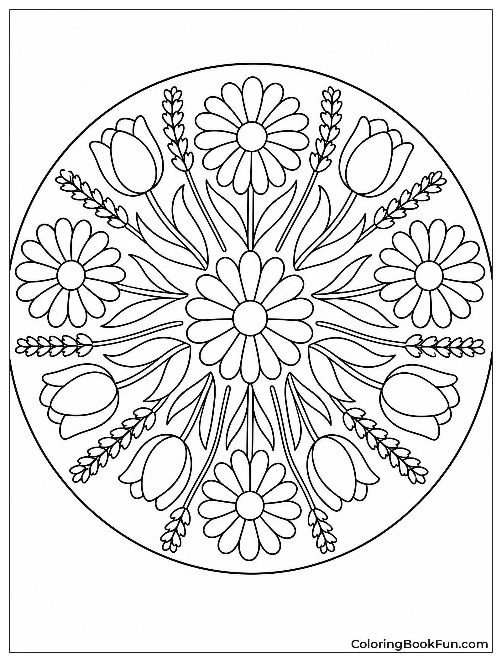 Ring of Wildflowers in Circle