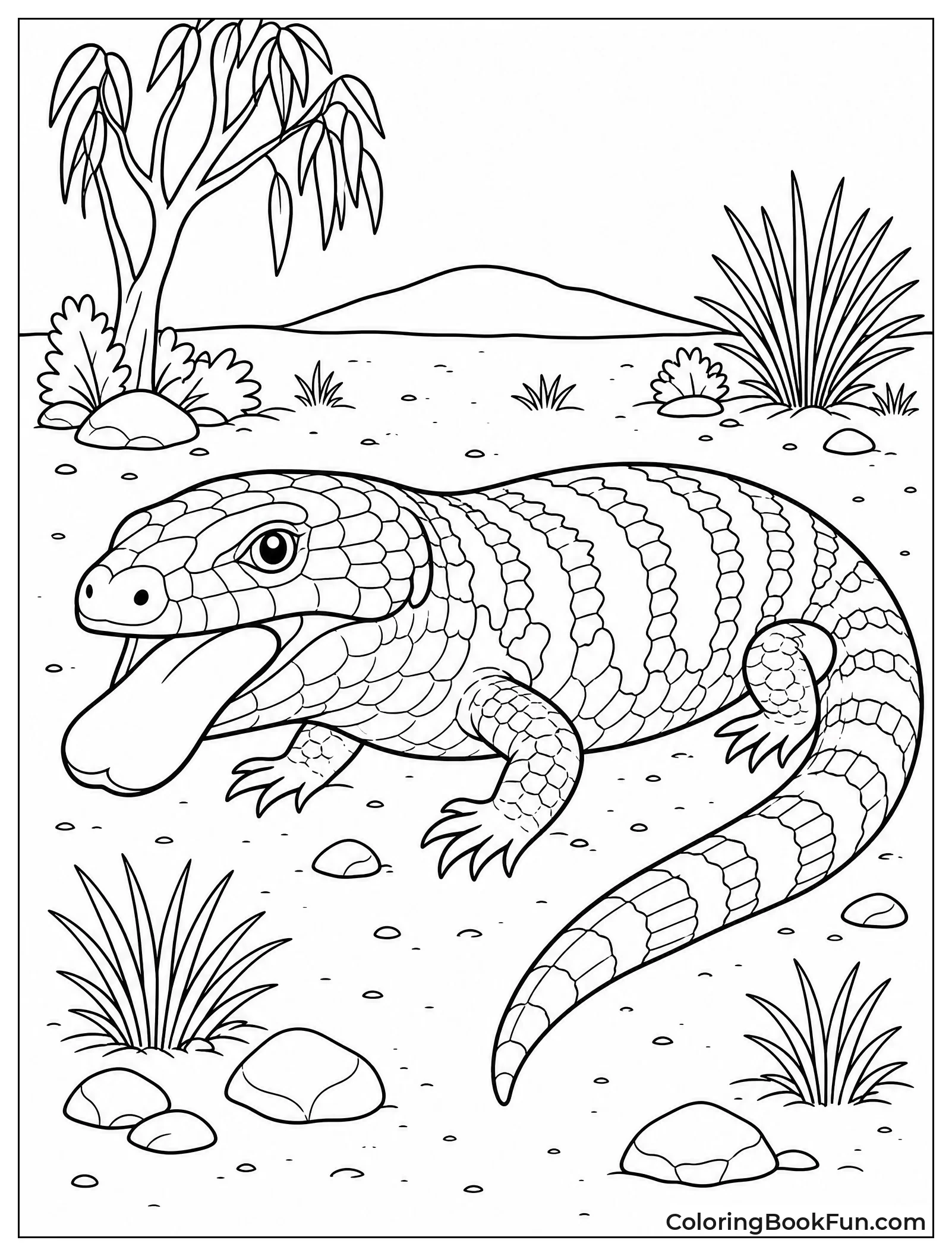 Skink Shows Blue Tongue