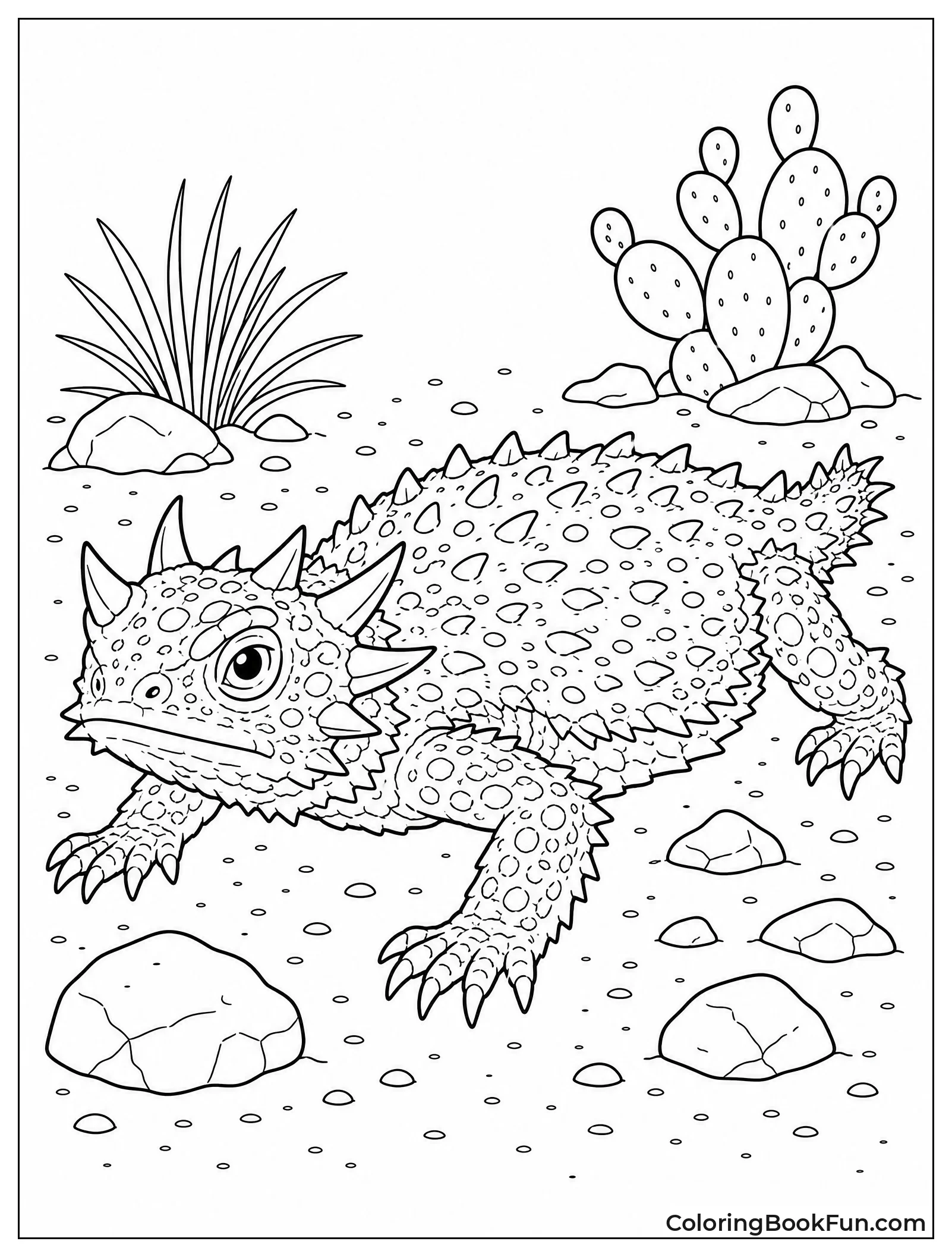 Spiky Lizard Blends Into Sand