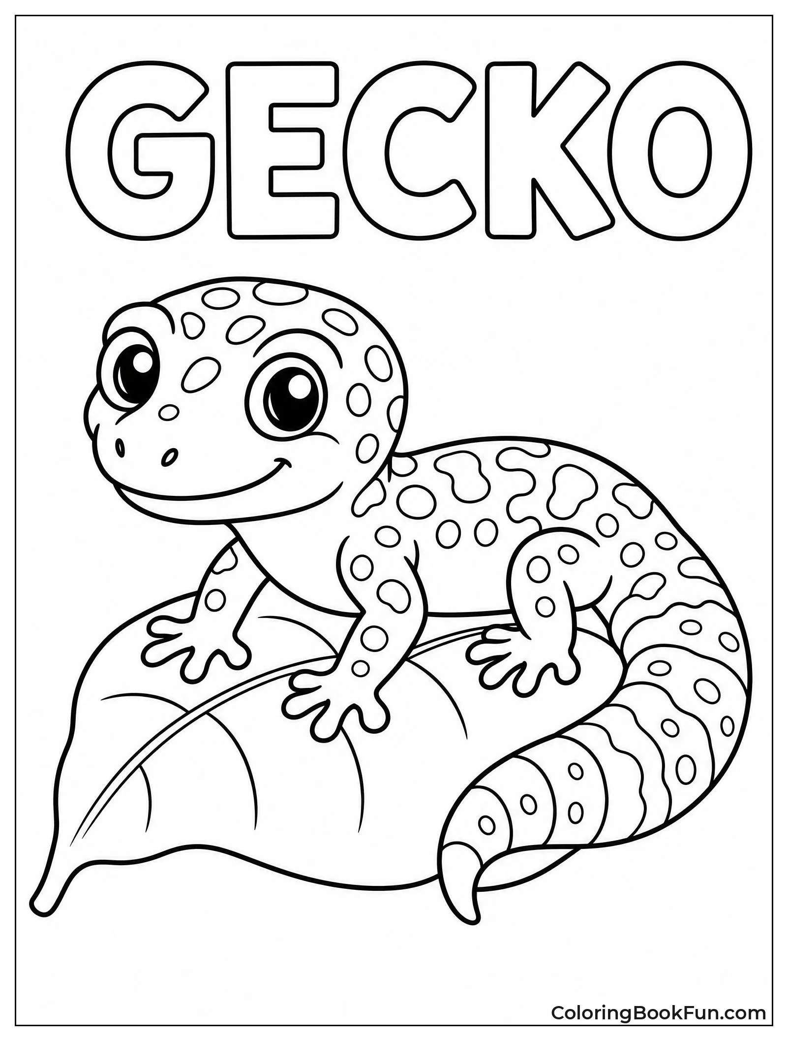 Gecko Sits On Leaf