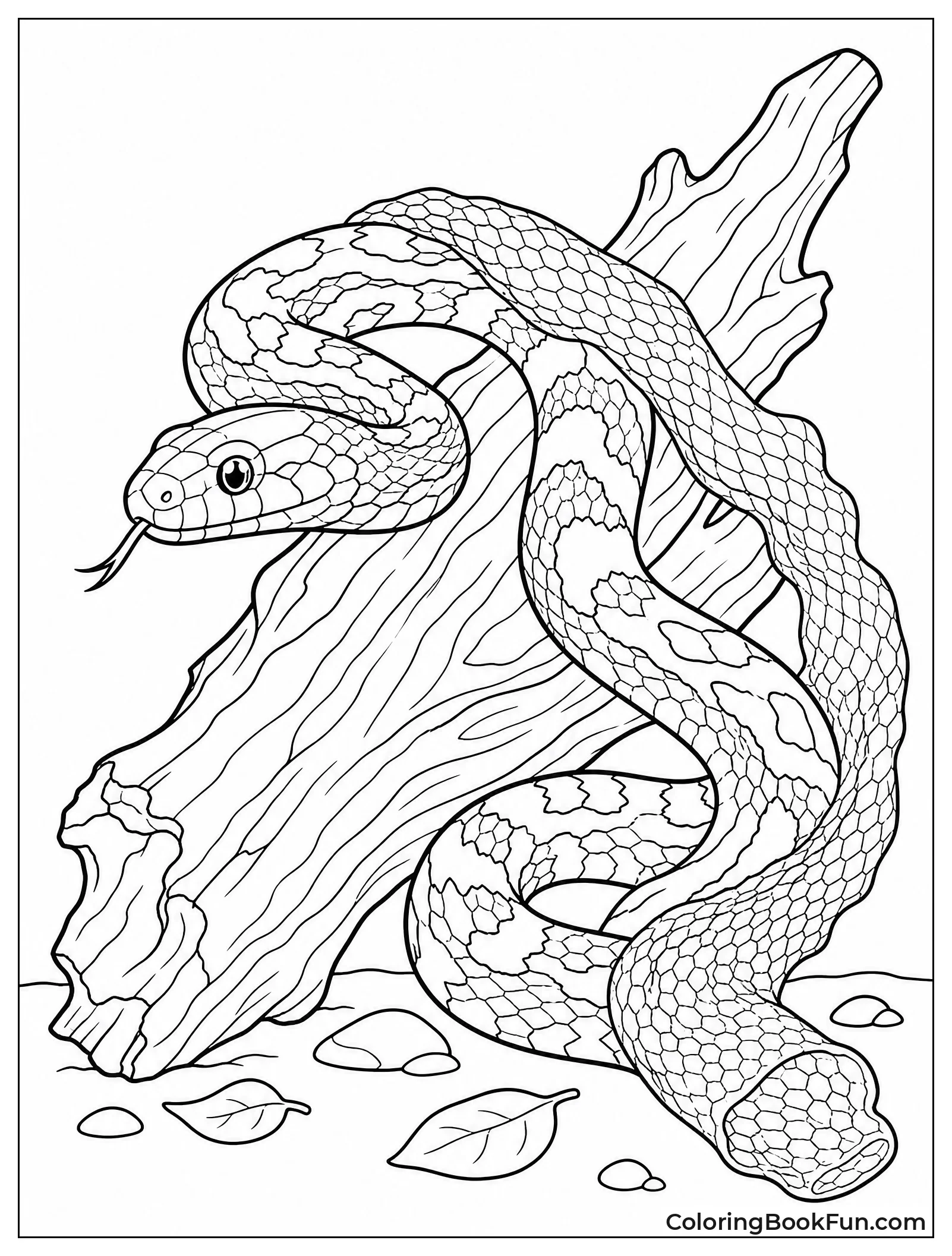 Snake Rubs Off Old Skin
