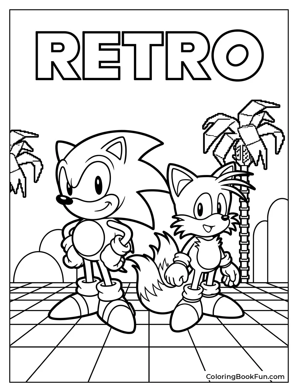 Retro Sonic Stands With Tails