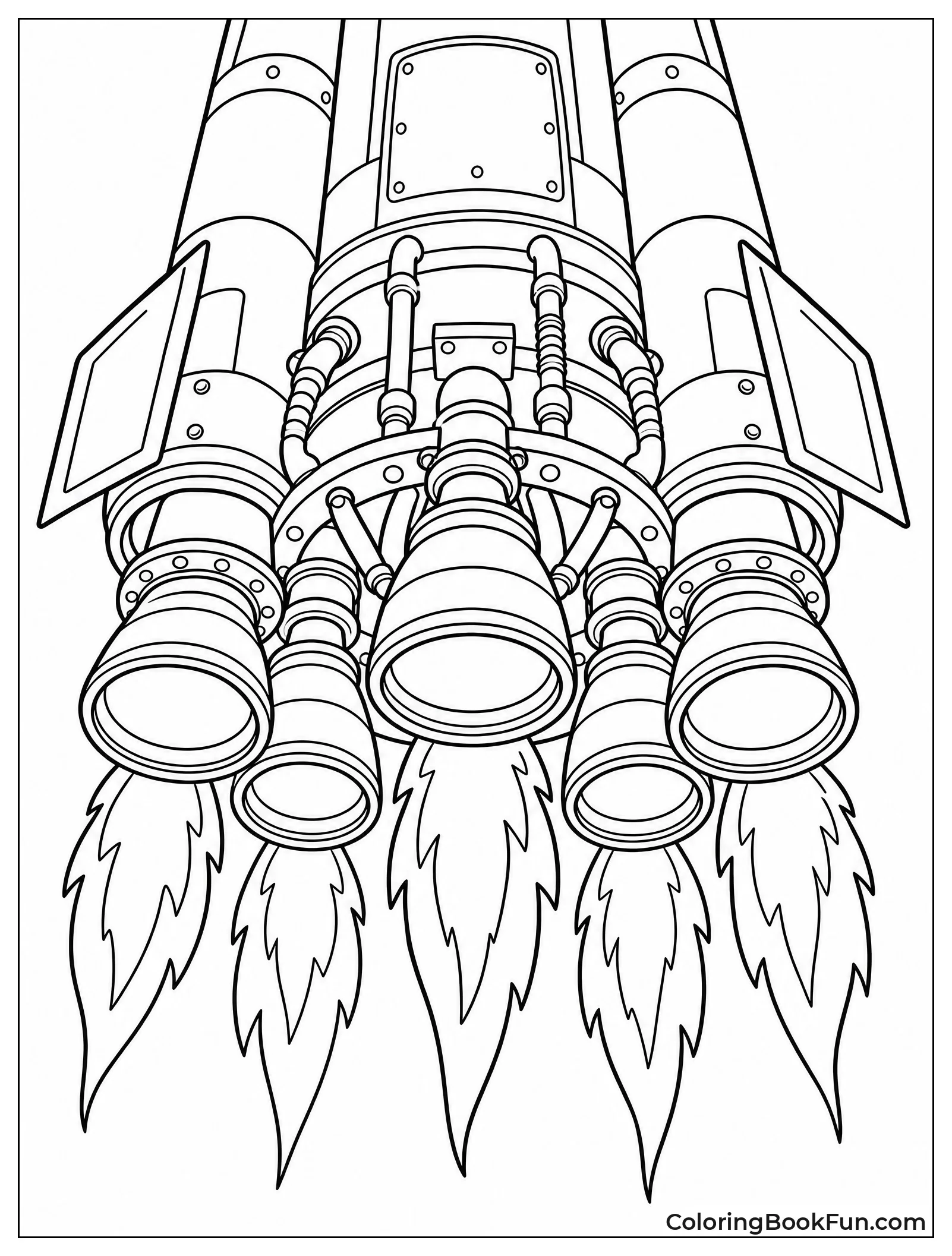 Close up of Firing Engines