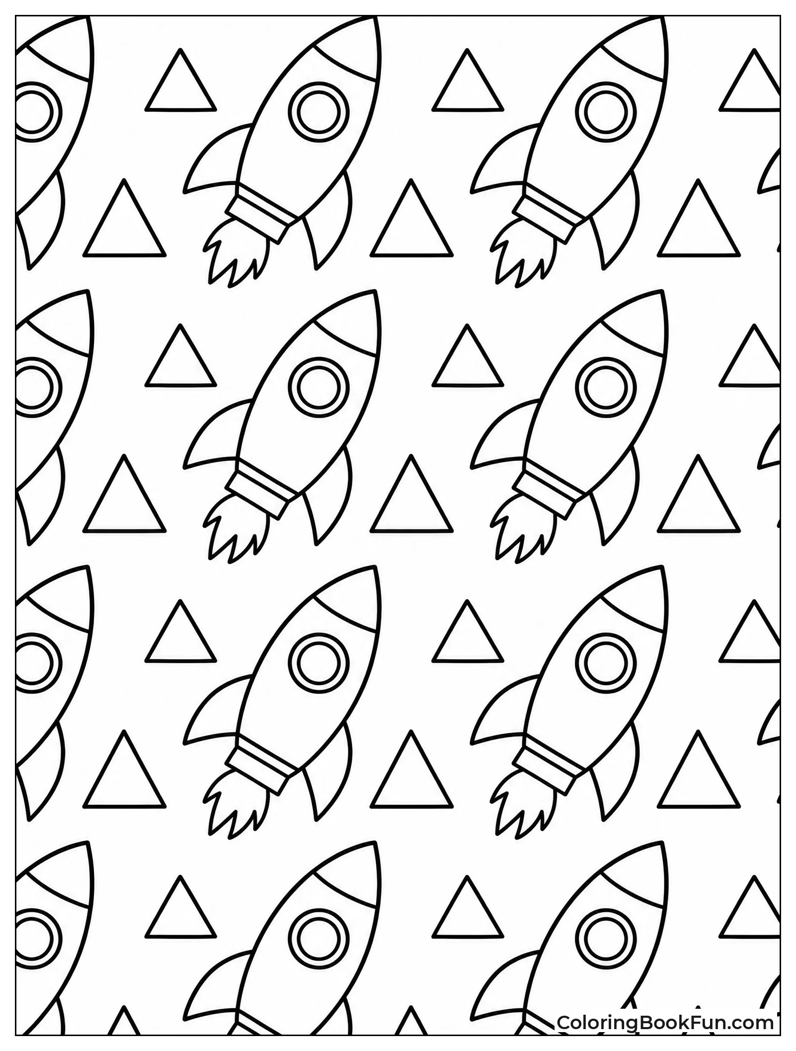 Pattern of Rockets and Triangles
