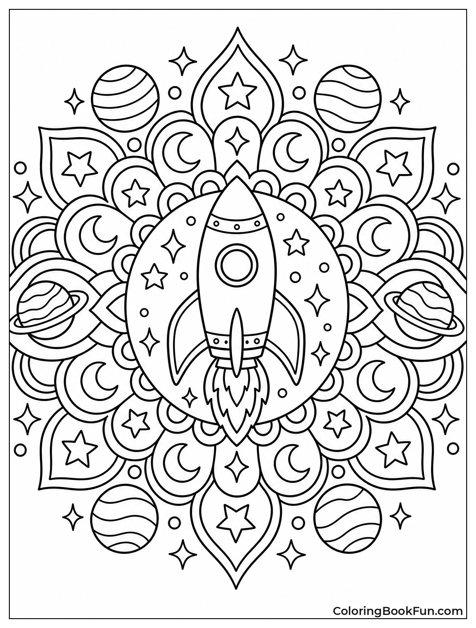 Mandala Design with a Rocket
