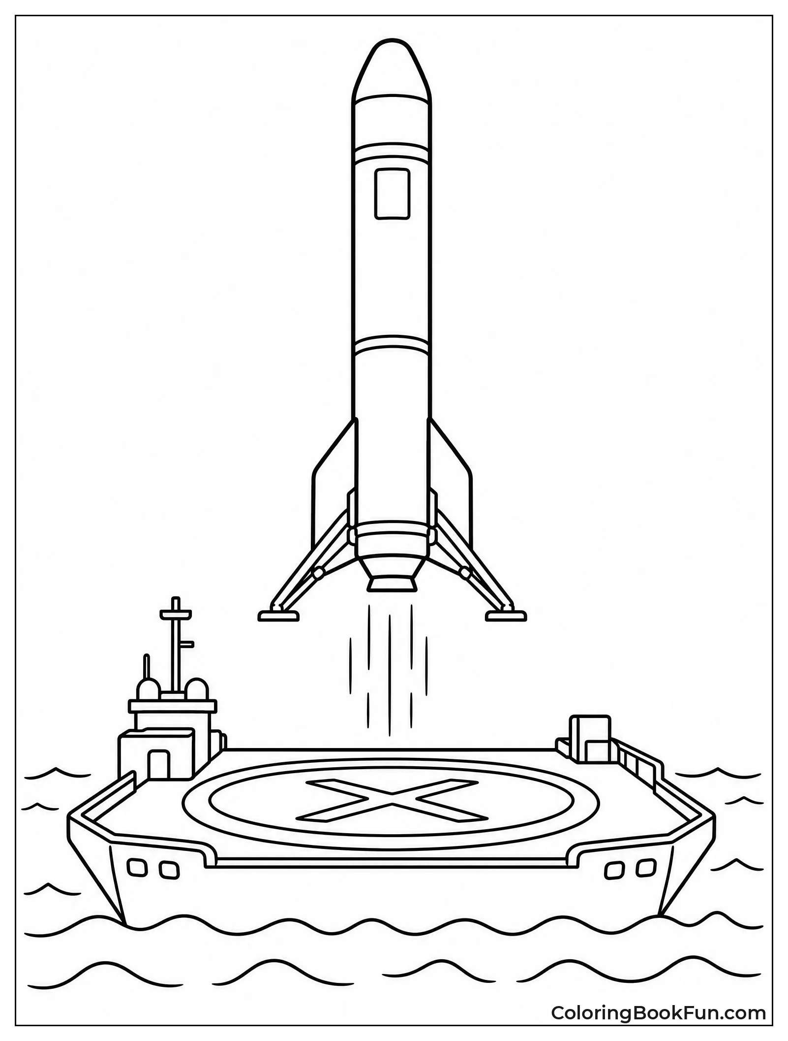 Reusable Rocket Landing on Ship