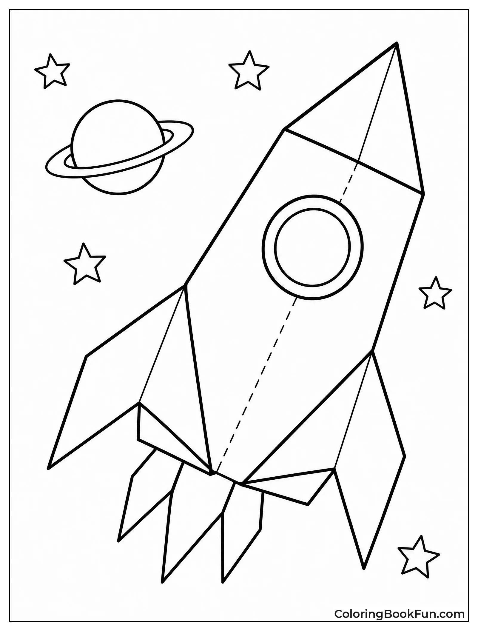 Origami Rocket Made of Paper