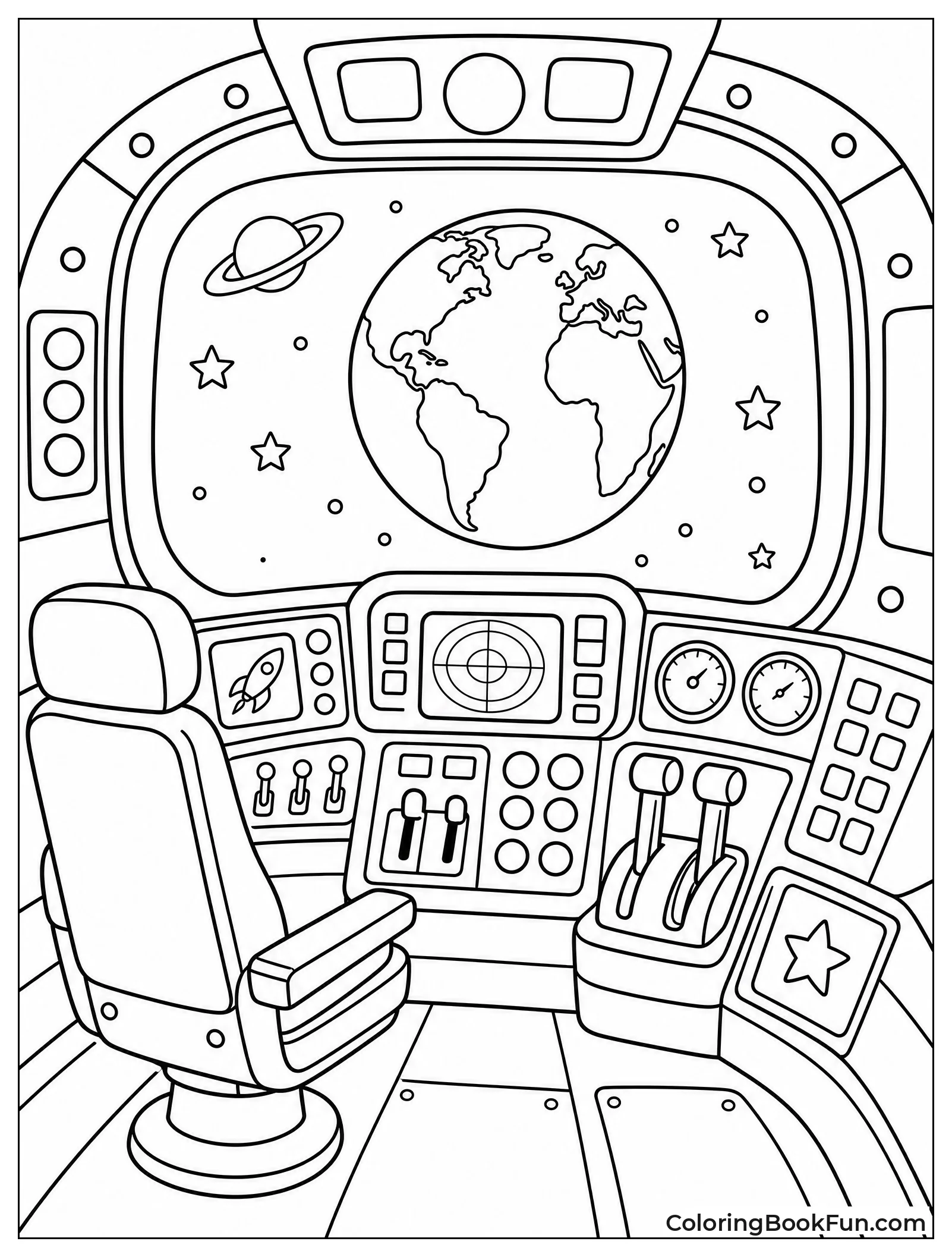 View from Inside Rocket Cockpit