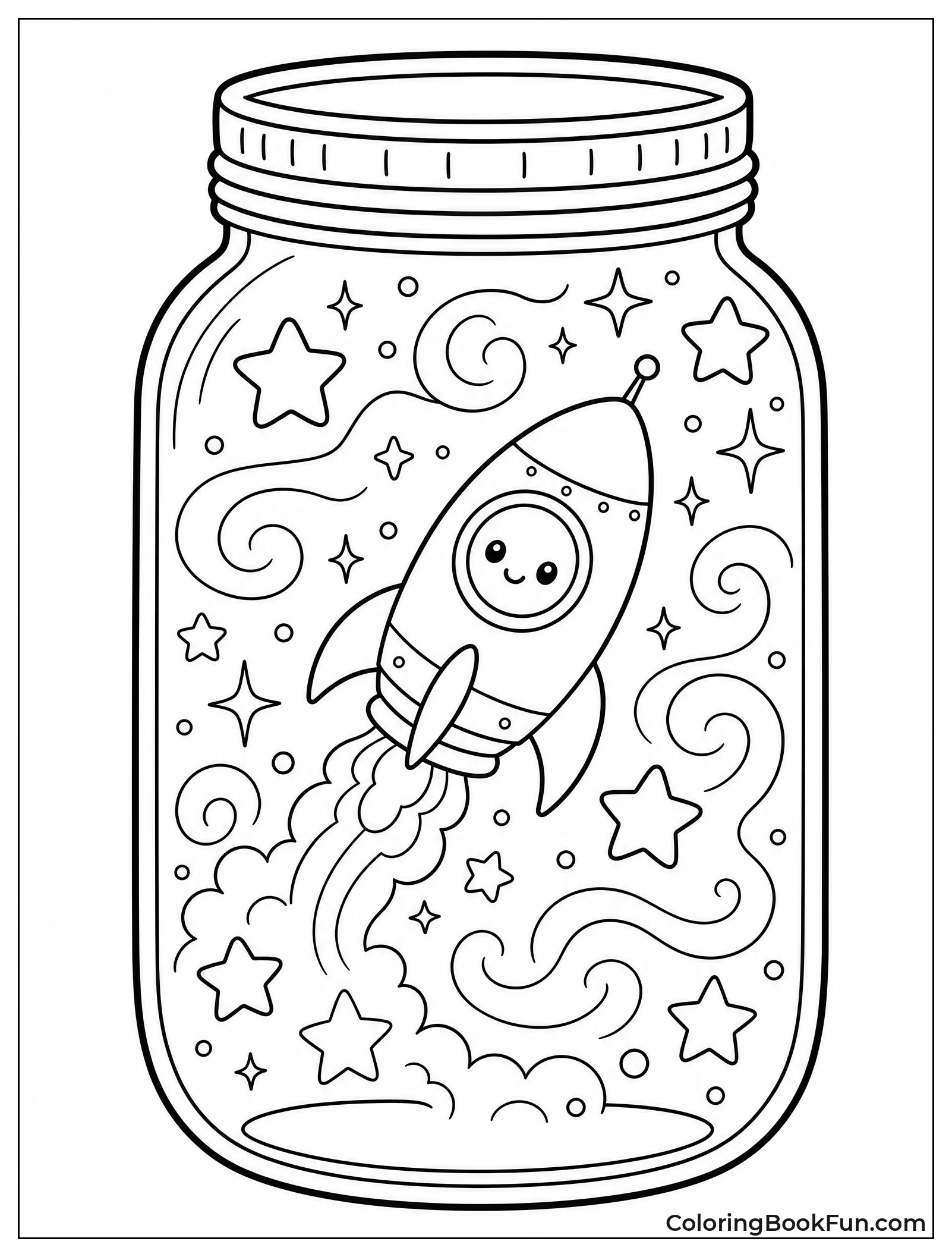 Tiny Rocket inside a Jar