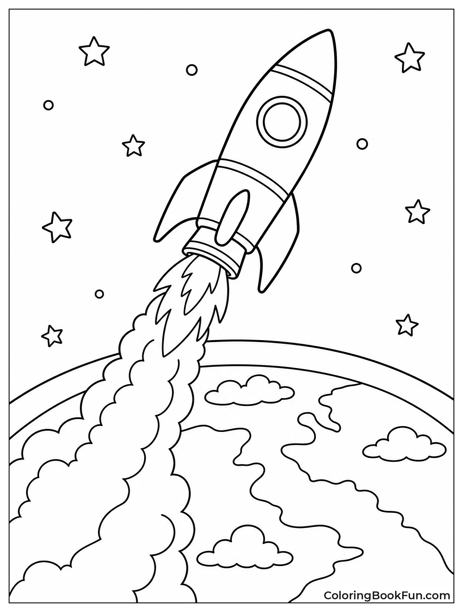 Rocket Leaving Earth Atmosphere