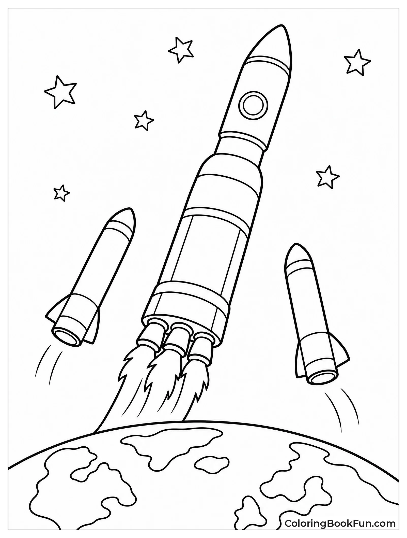 Rocket Stages Separating in Space