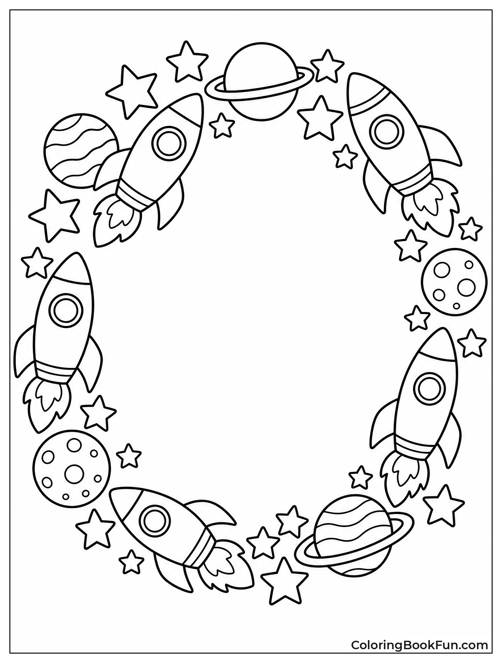 Wreath Made of Rockets and Stars