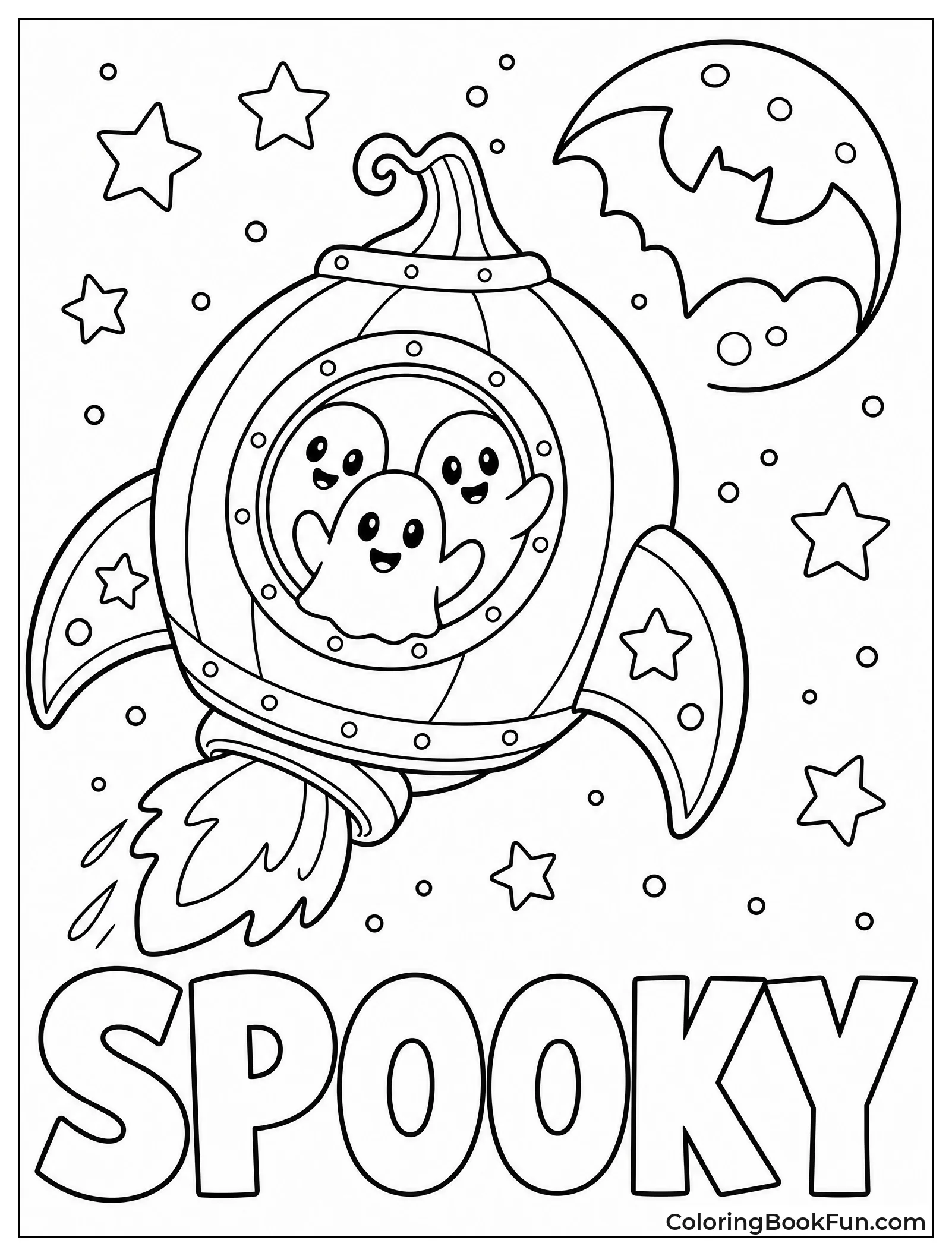 Pumpkin Shaped Rocket for Halloween