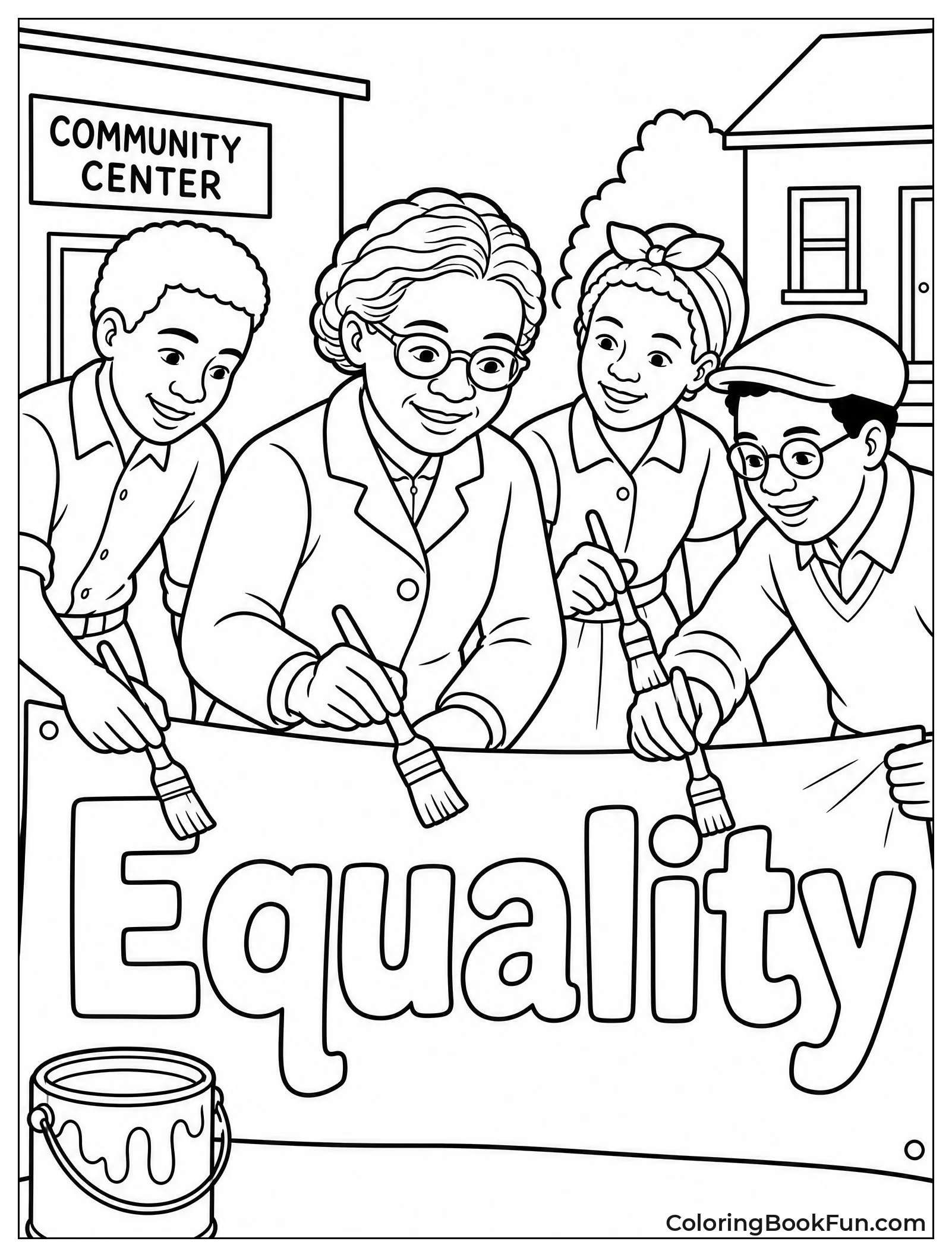 Painting a Big Equality Banner