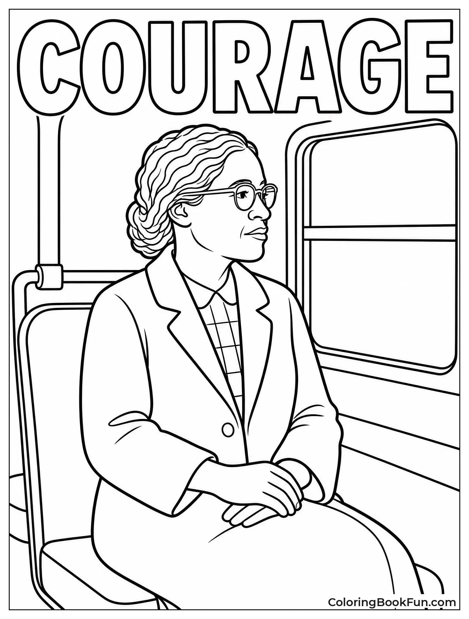 Rosa Sitting with Quiet Courage
