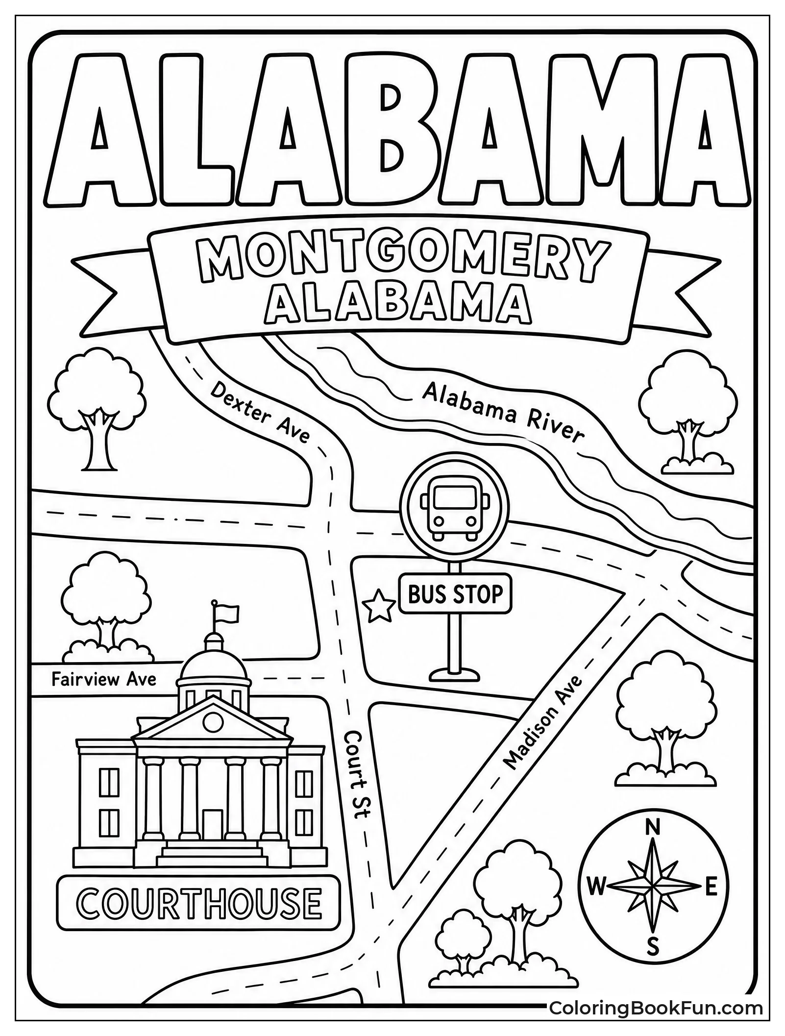 Simple Map of Montgomery Streets