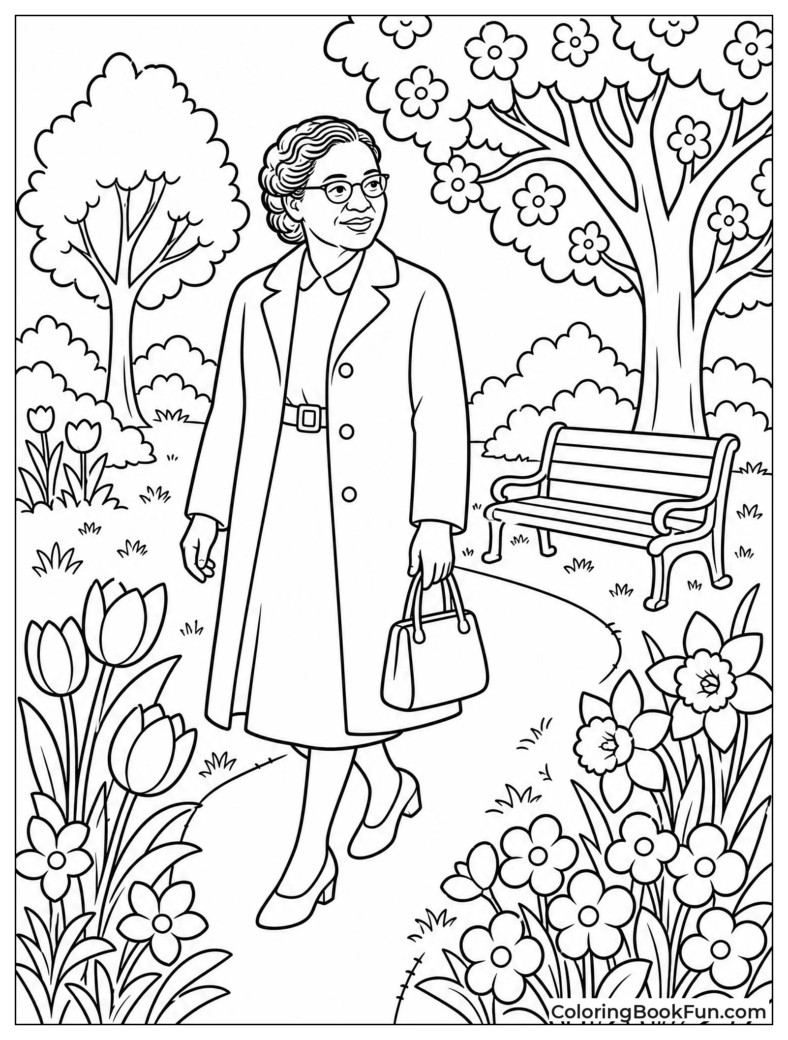 Walking Among Spring Flowers