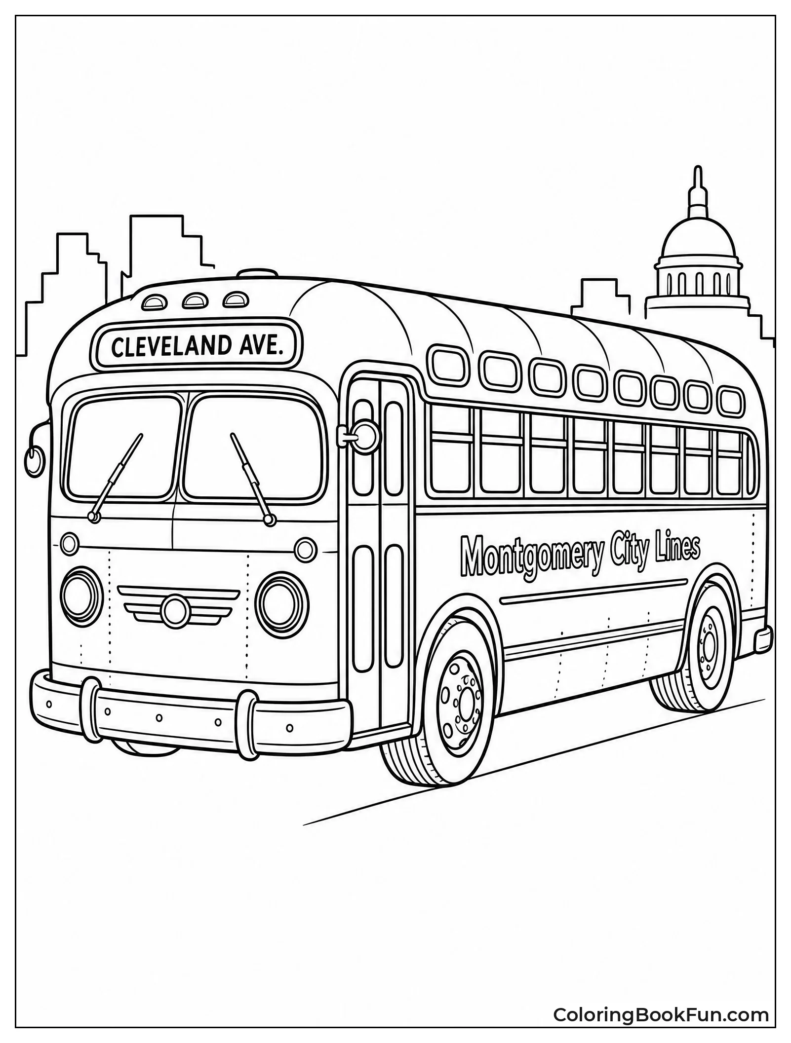 Big Montgomery City Bus Outside