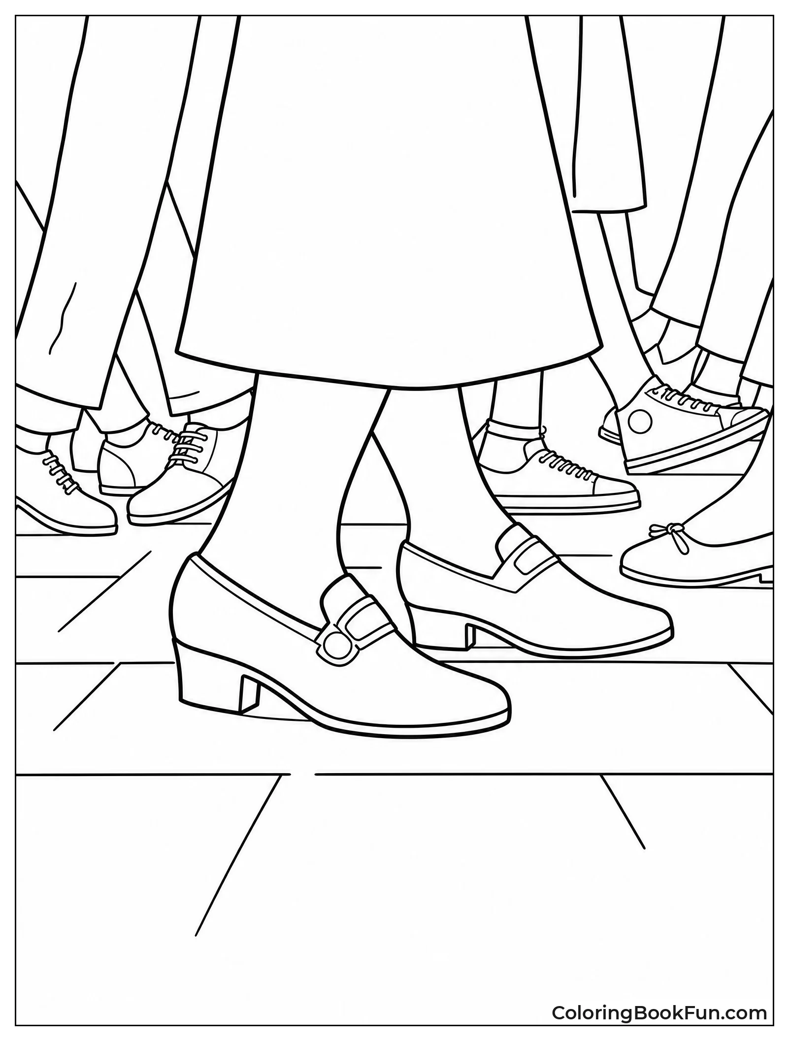 Shoes Walking Side by Side