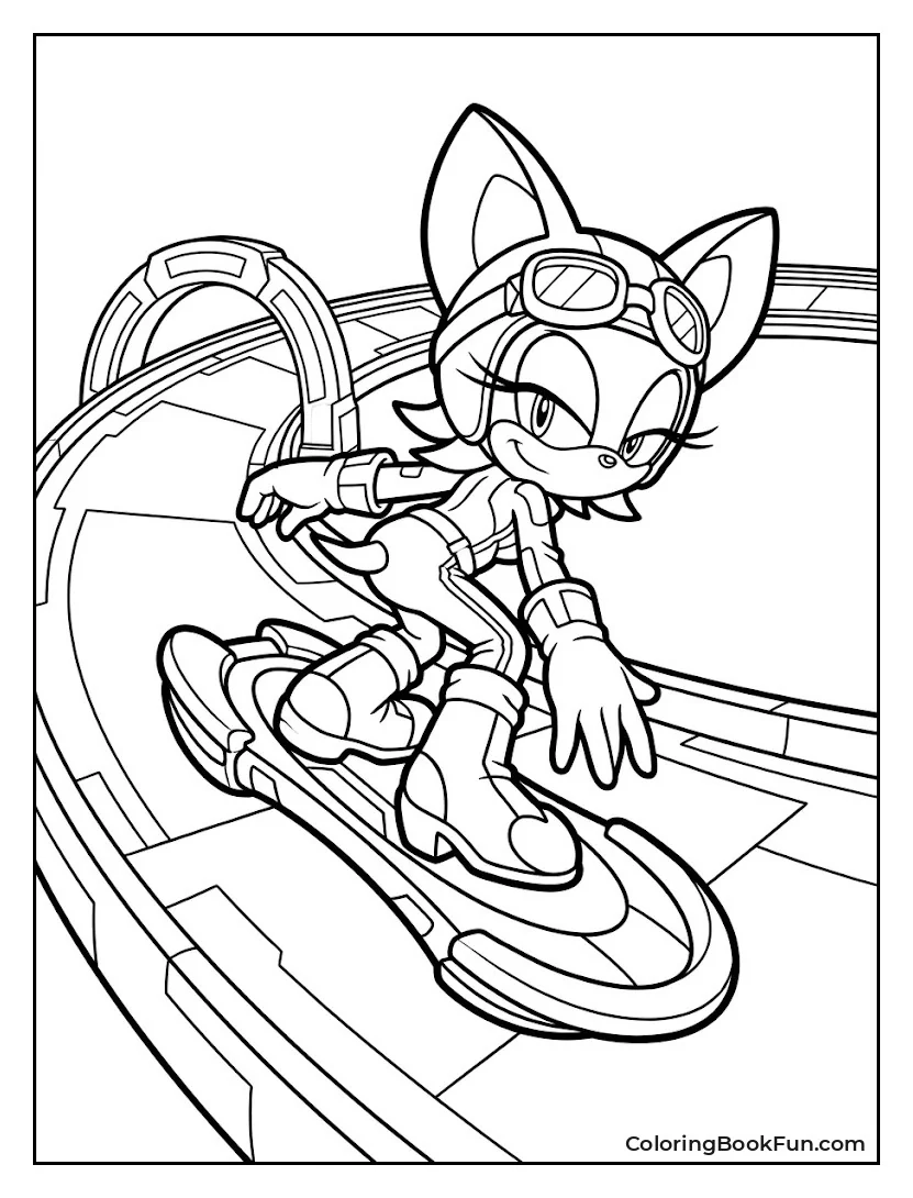 Rouge Races on Her Extreme Gear