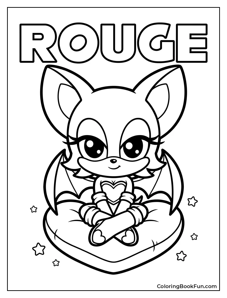 Cute Chibi Rouge Sits on Heart