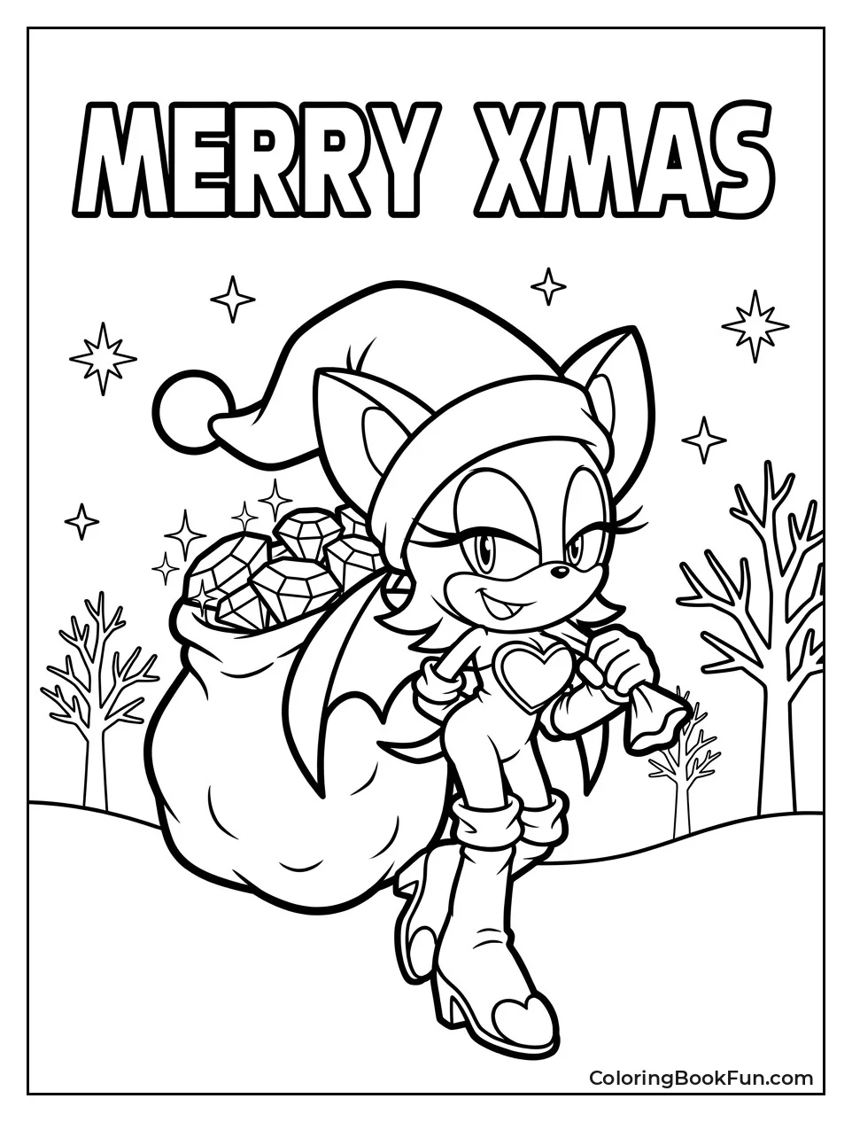 Rouge Carries Sack of Gem Presents