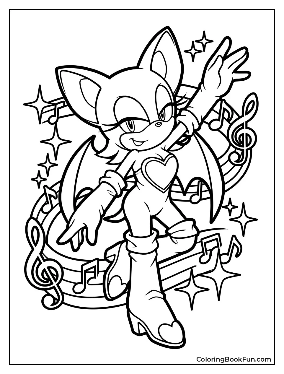 Rouge Dances with Sparkles and Notes