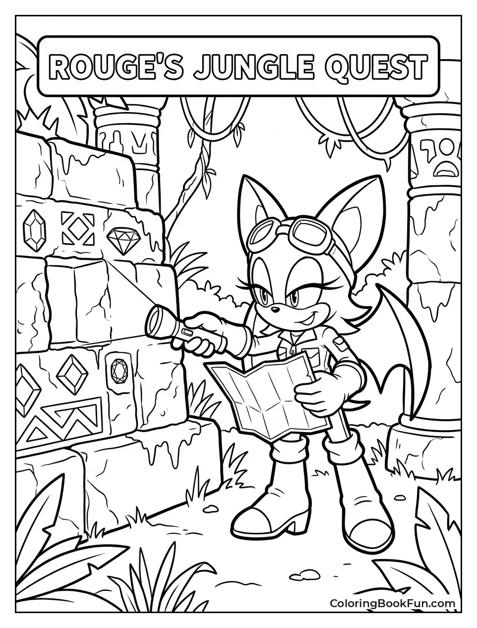 Rouge Explores Jungle Temple Ruins