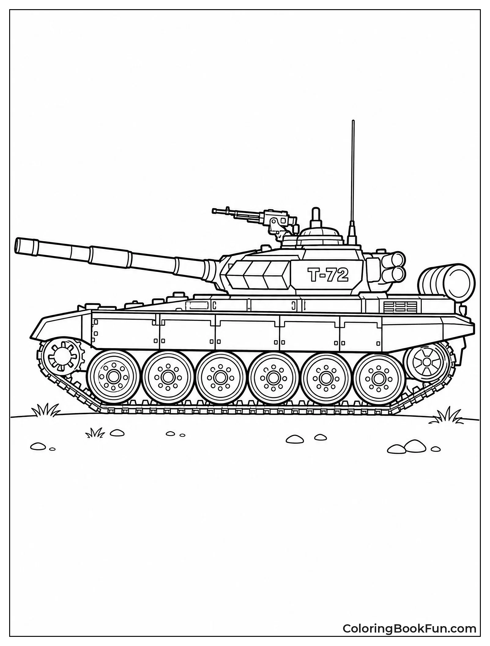 Russian Tank in Side View