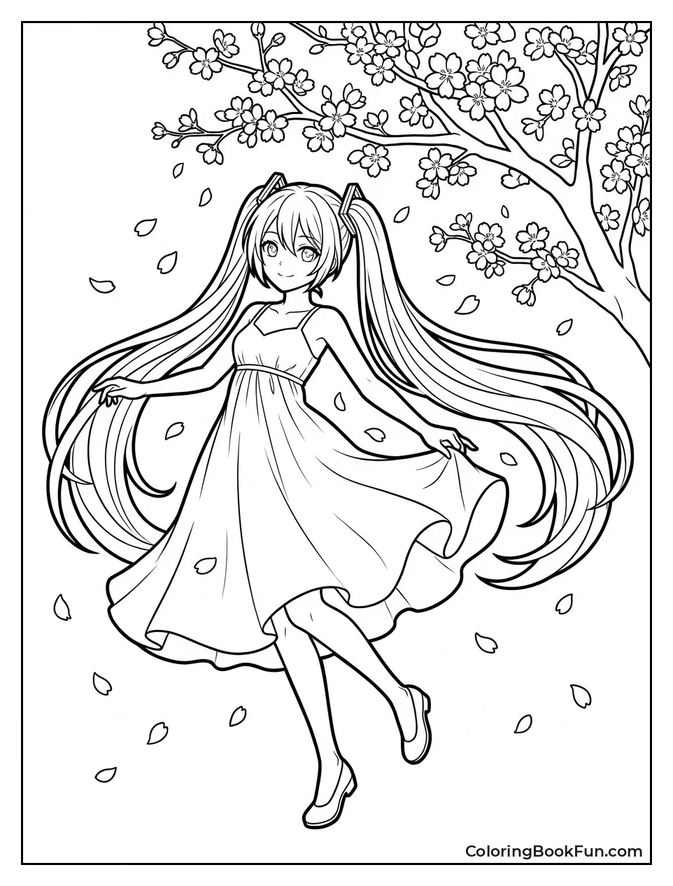 Miku Dances under Sakura