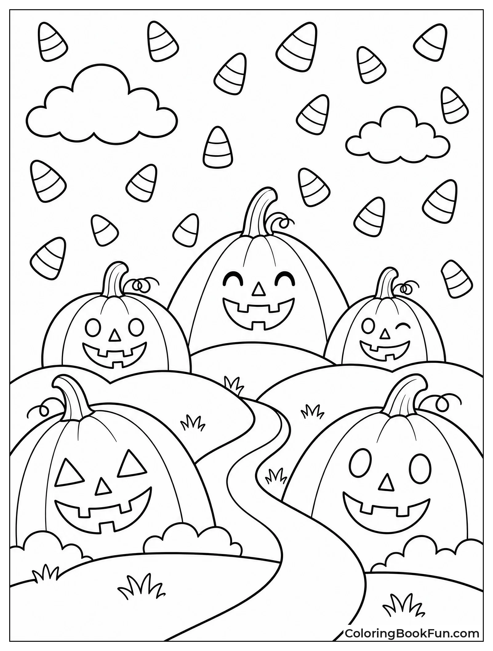 Candy Corn Falling like Rain