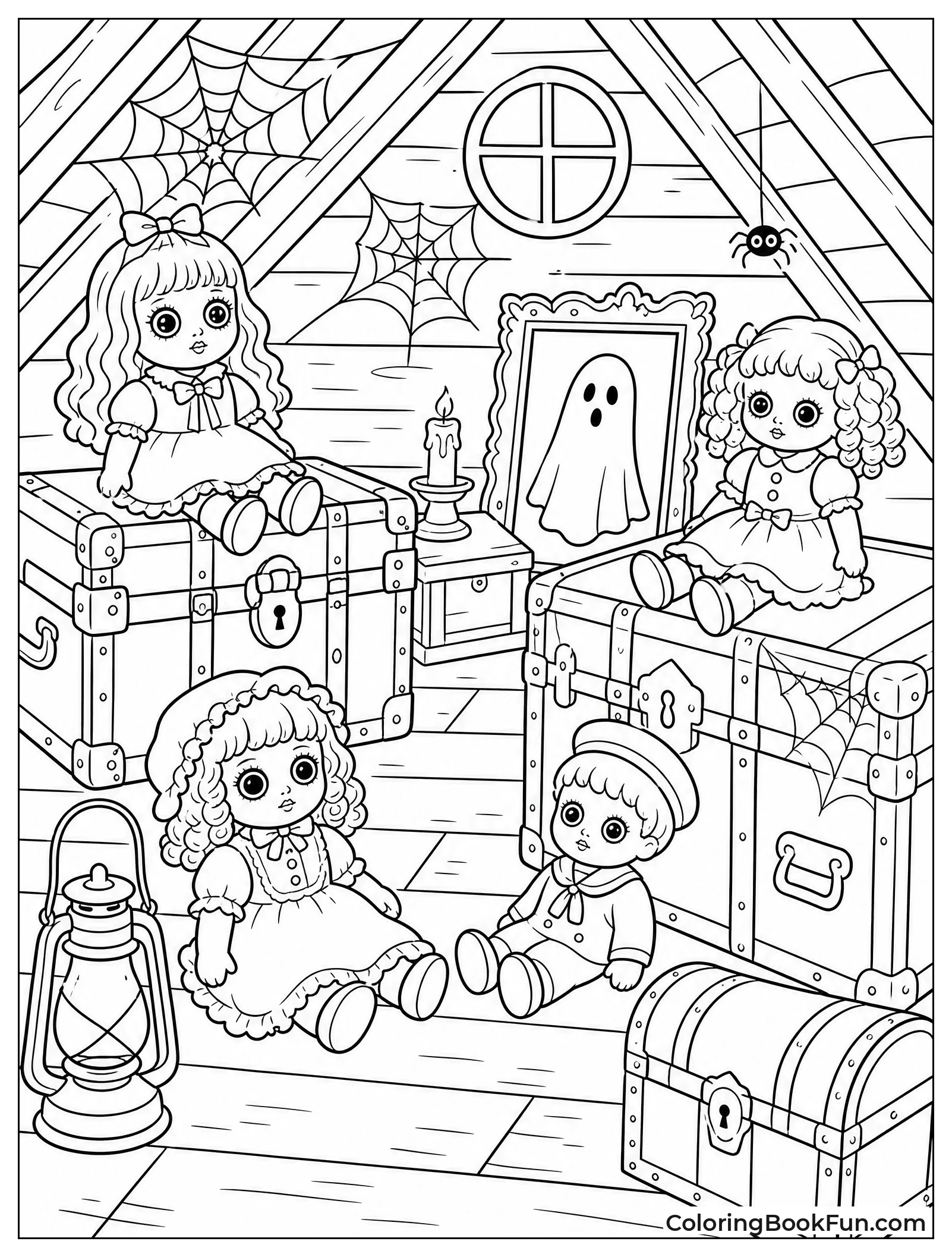 Creepy Dolls in Attic