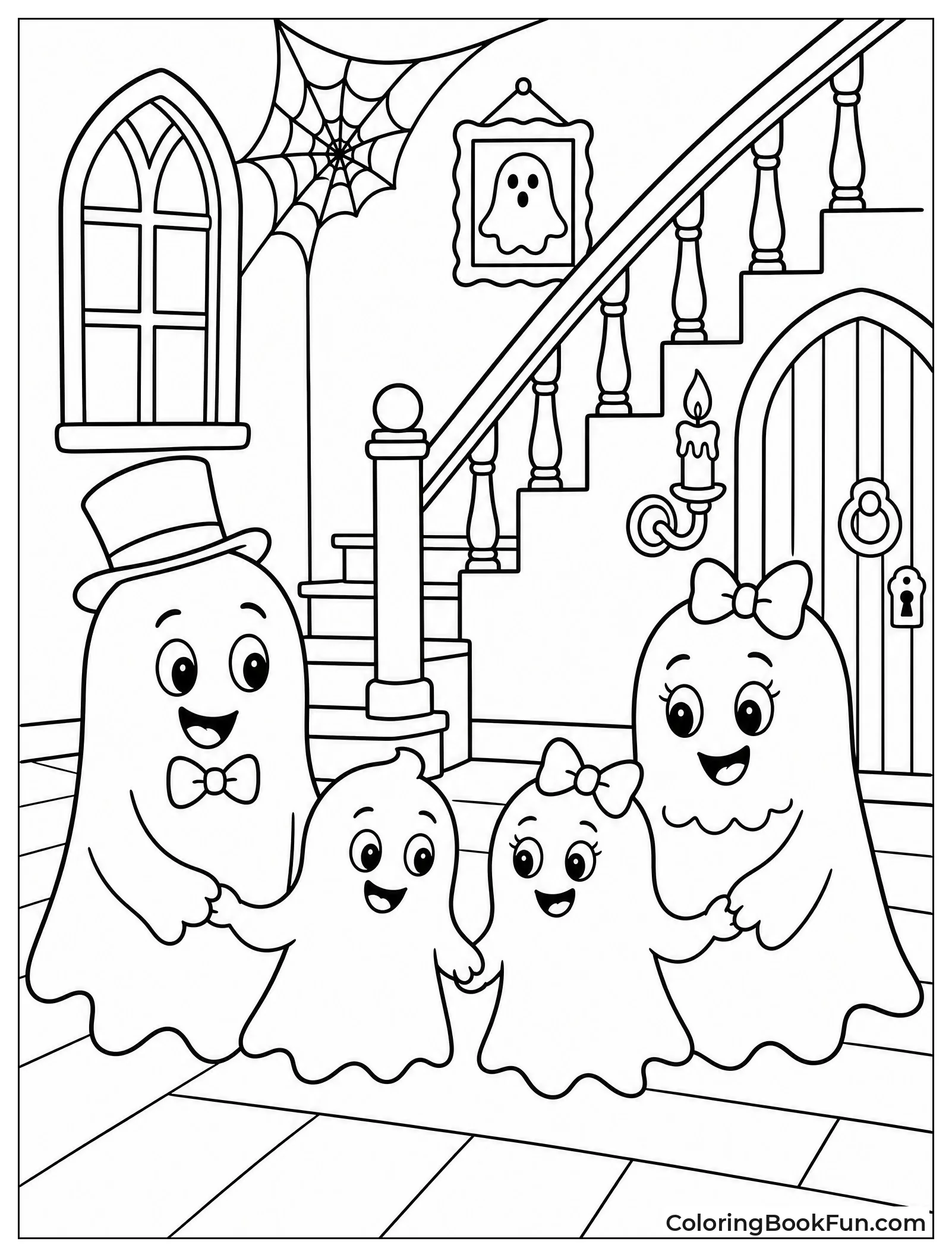 Ghost Family Holding Hands