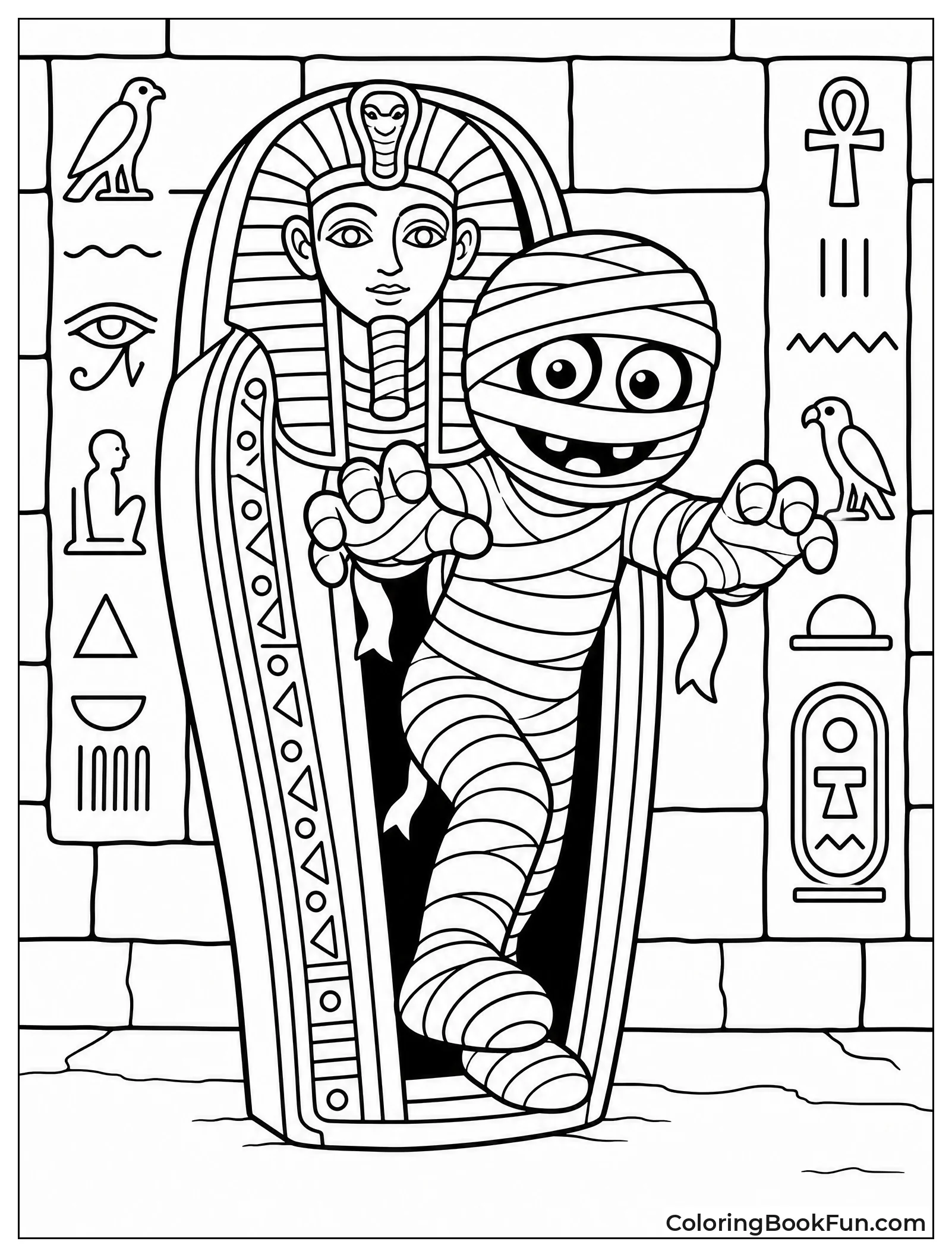 Mummy Emerging from Sarcophagus
