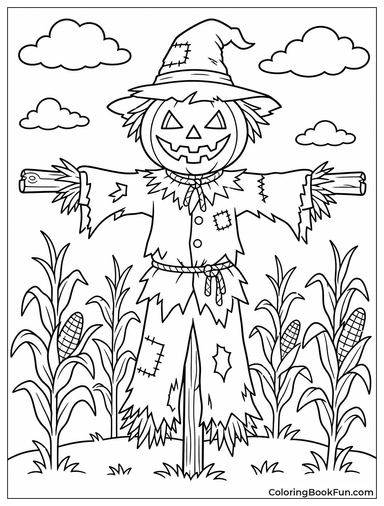 Scarecrow with Pumpkin Head