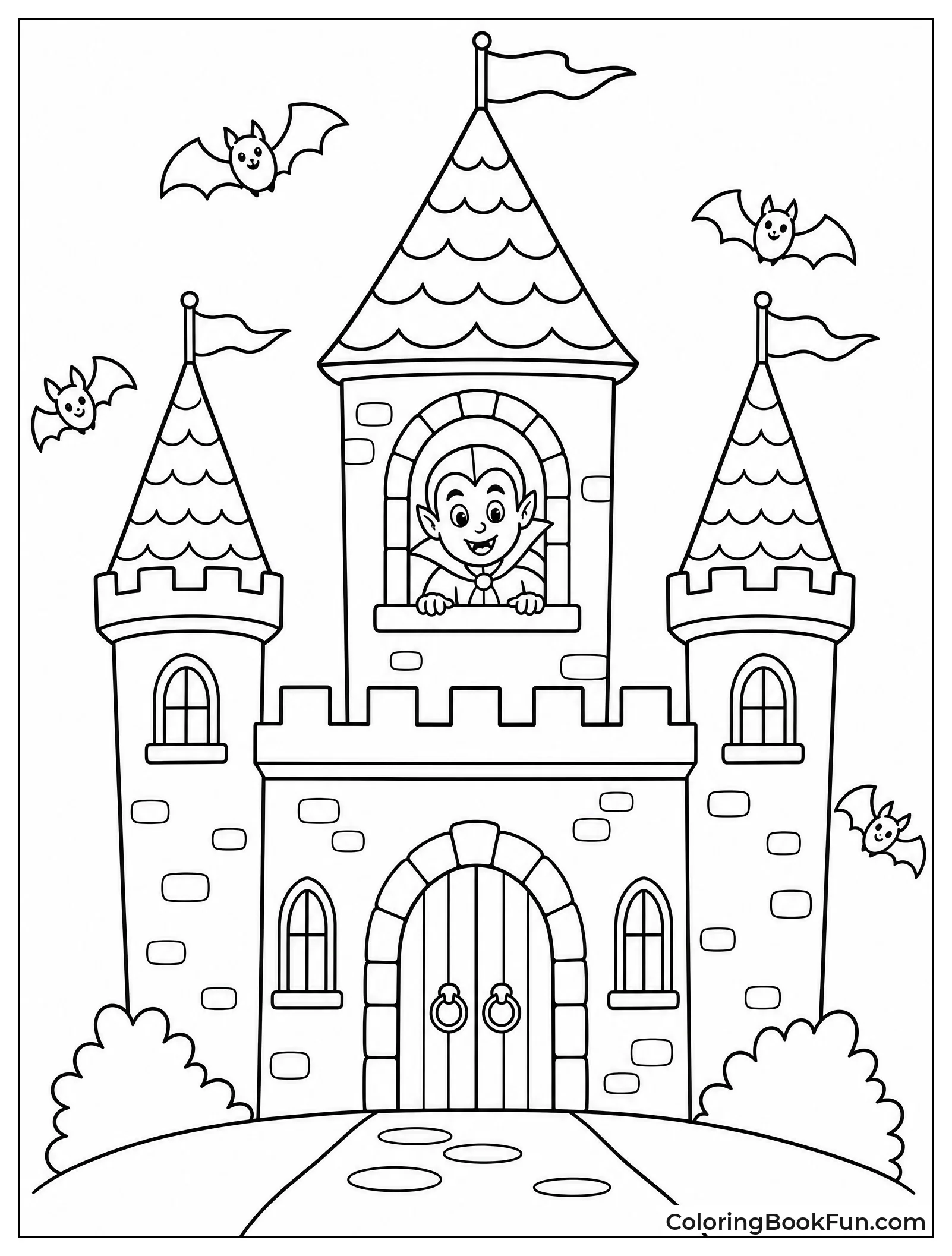 Vampire Castle with Bats