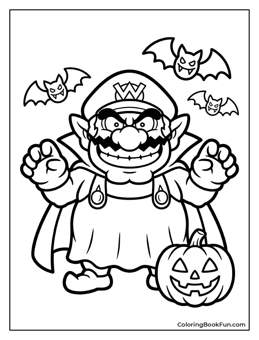 Wario Dresses Up for Halloween