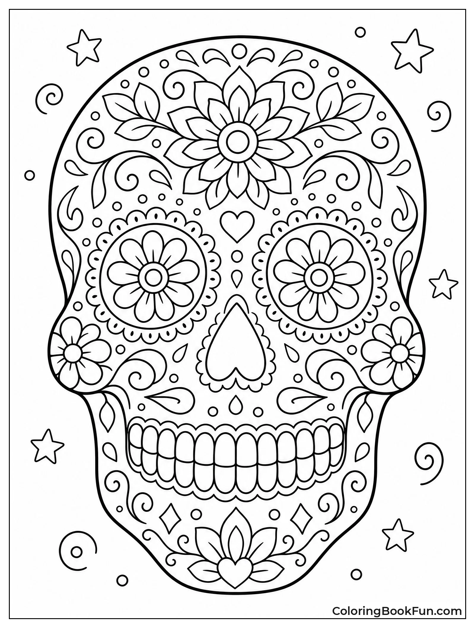 Intricate Sugar Skull Design