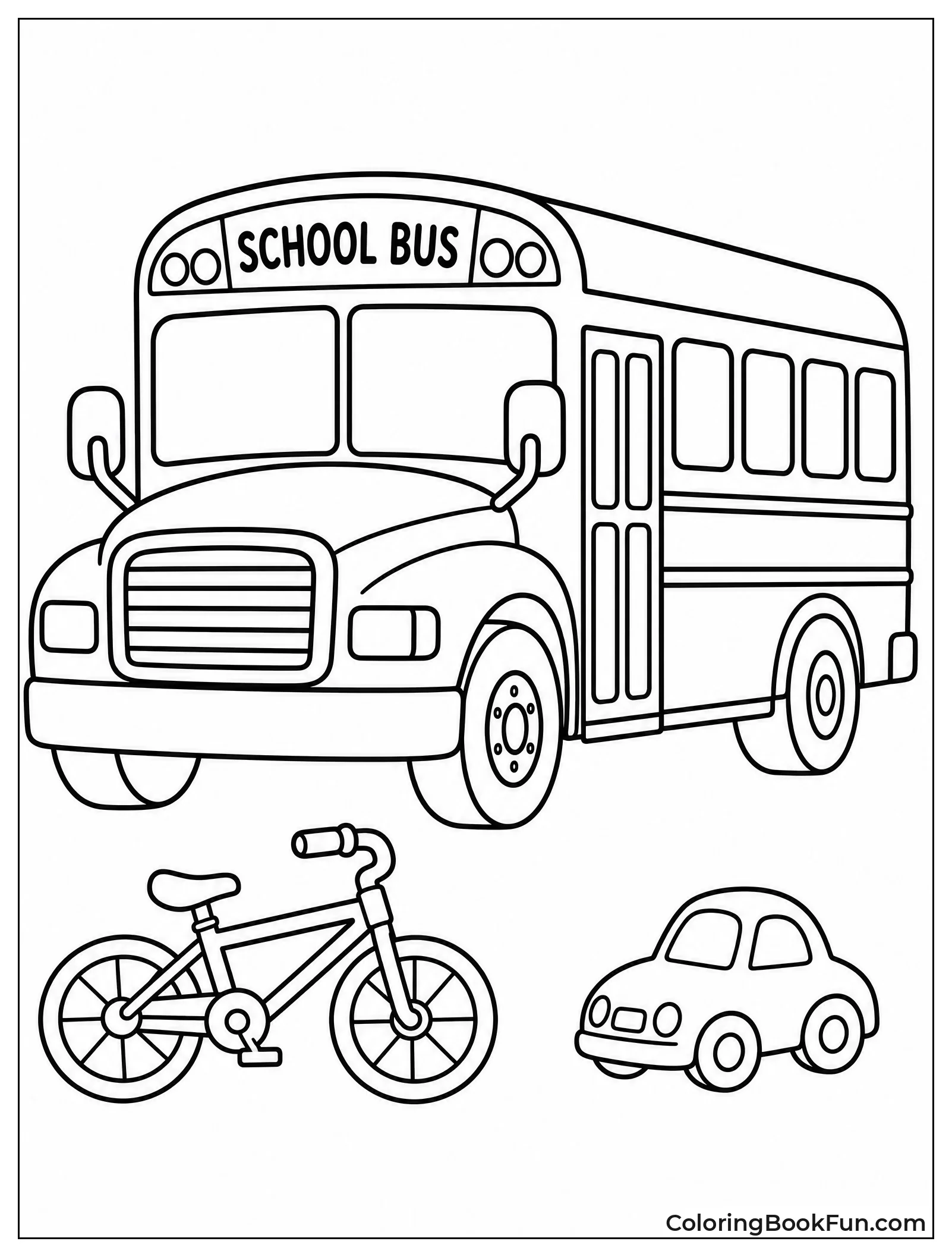 Bus Towers Over Tiny Bike