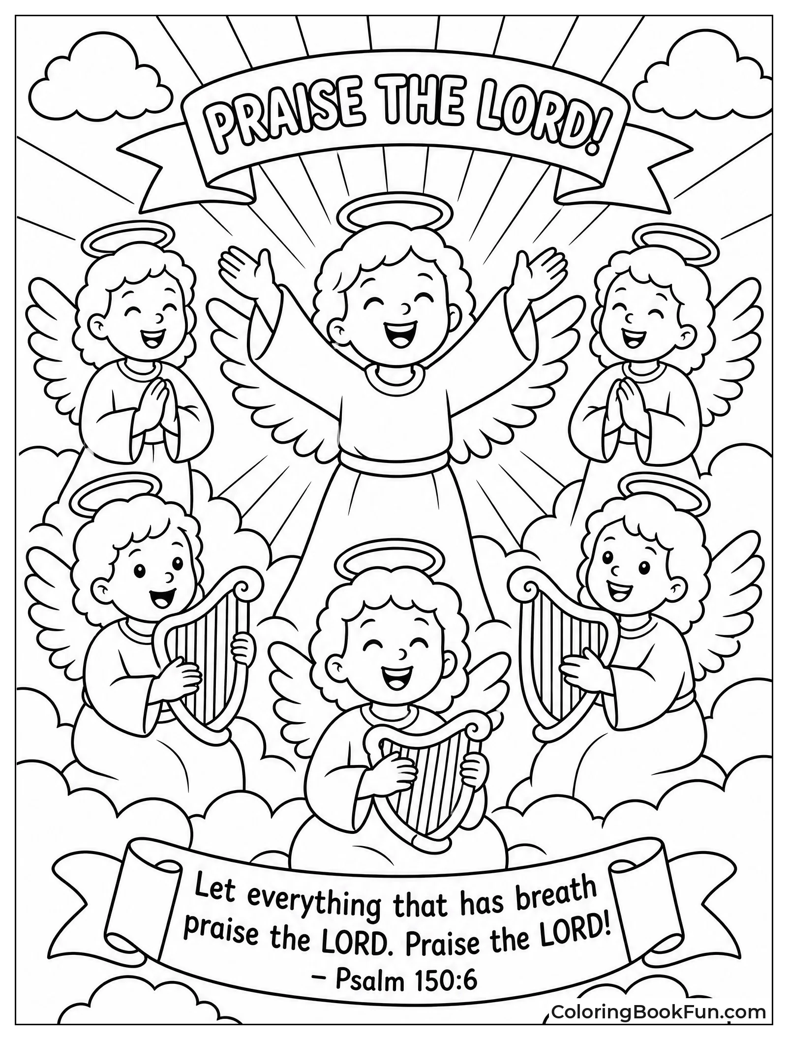 Angels Singing Praise with Harps