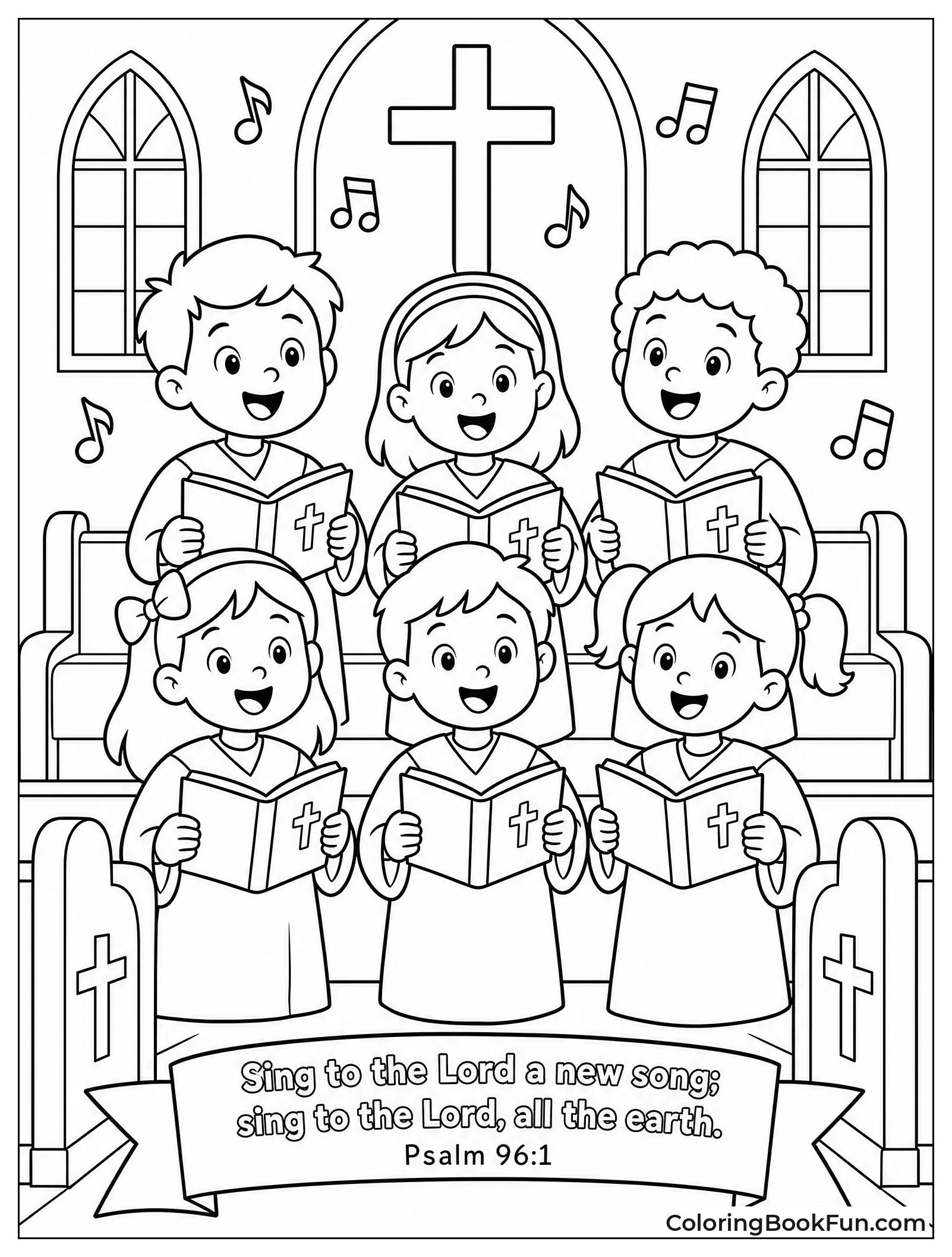 Children Singing in Church Choir