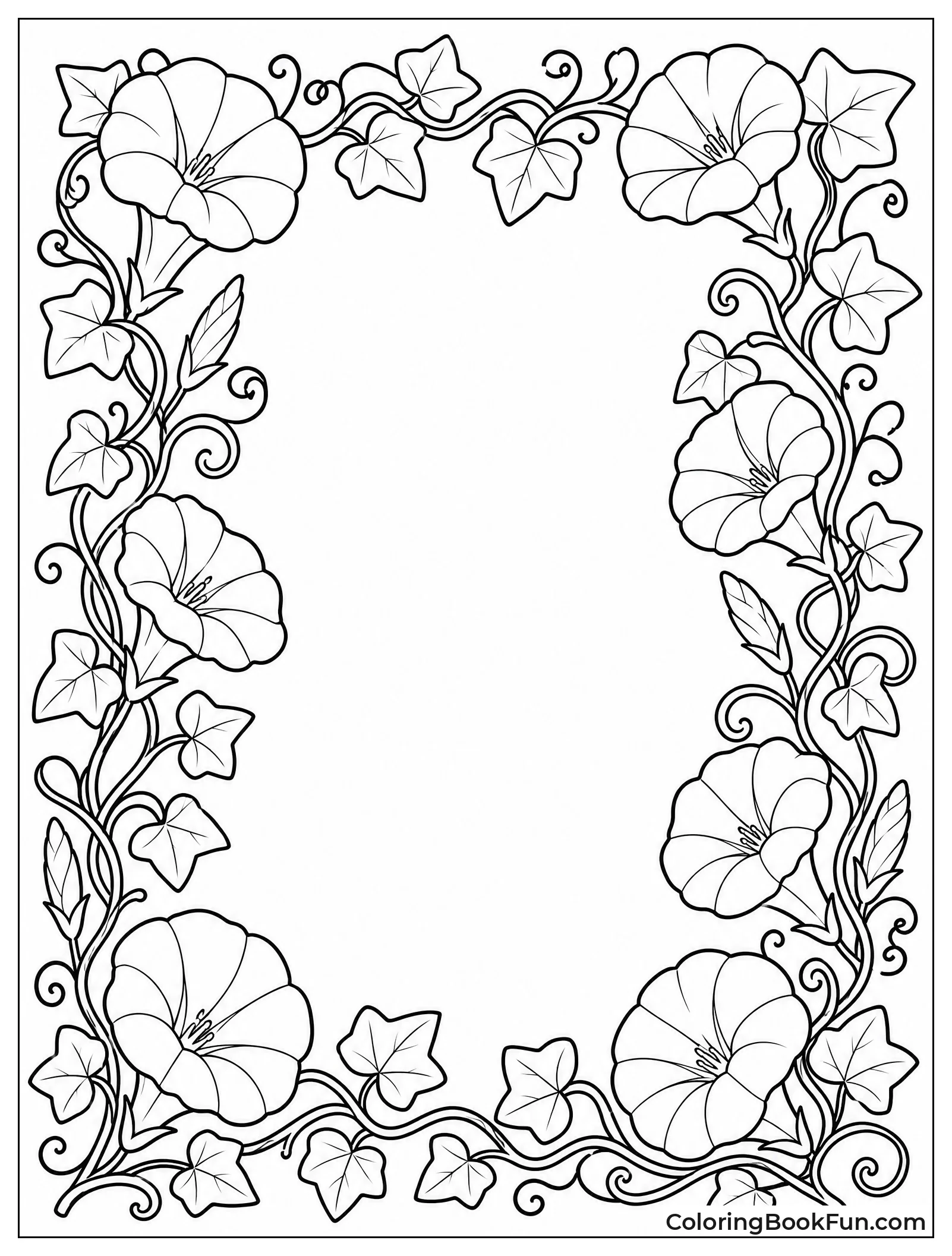 Ivy and Flower Border for Verse